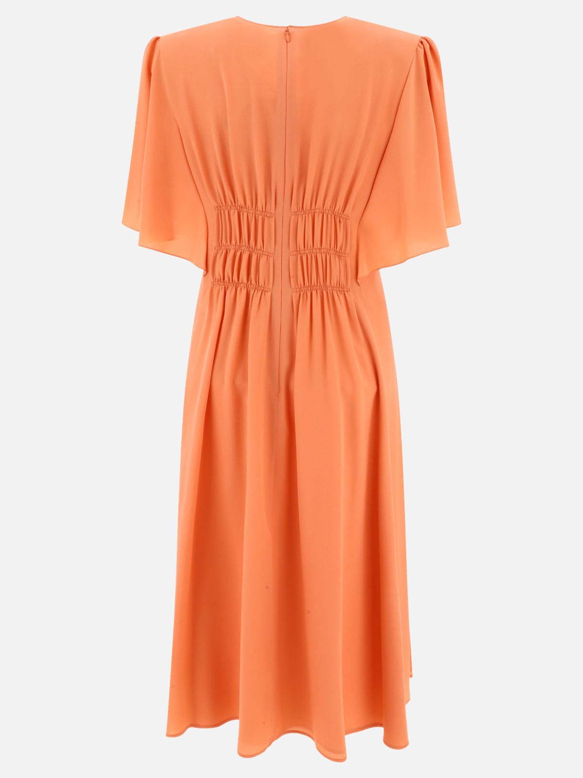 Chloé Draped midi dress Orange