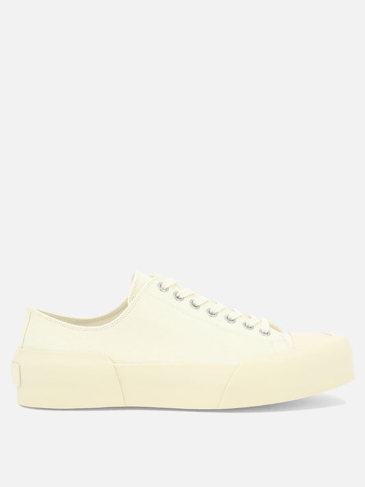 Low top sneakers 100% cotton - 100% rubber  White - Jil Sander Women | VIETTI Online Store 
