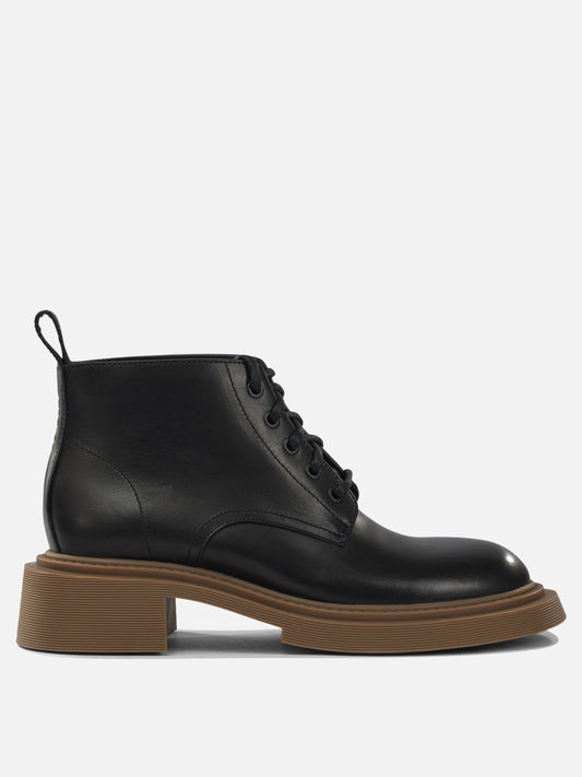Stivaletti stringati 100% calf leather - 100% rubber  Nero - Loewe Uomo | PDP | VIETTI Online Store 
