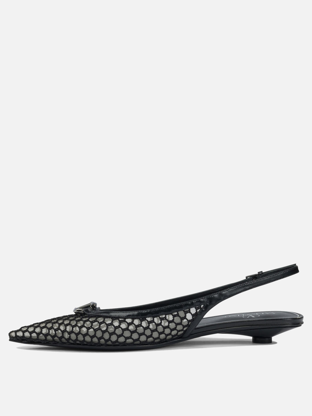 Valentino Garavani Pointed slingback ballet flats 20 mm Black - VIETTI