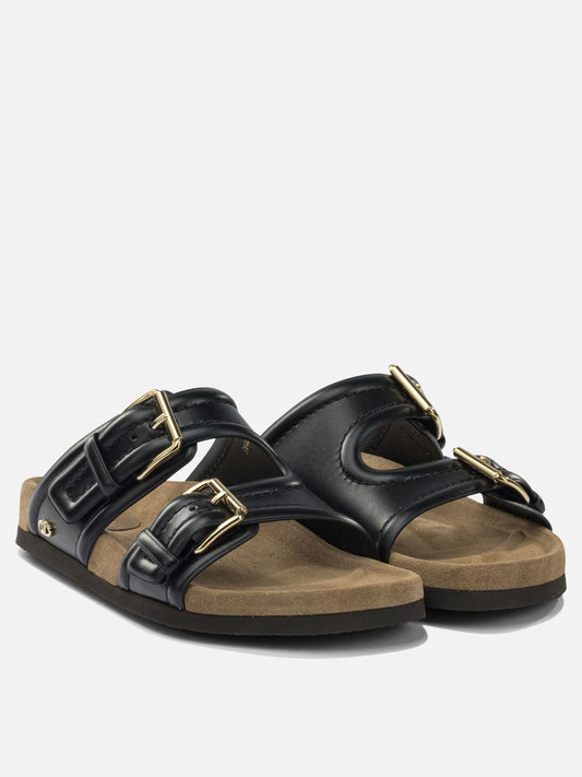 Sandali bassi 100% calf leather - 100% rubber  Nero - Valentino Garavani Donna | PDP | VIETTI Online Store | 2
