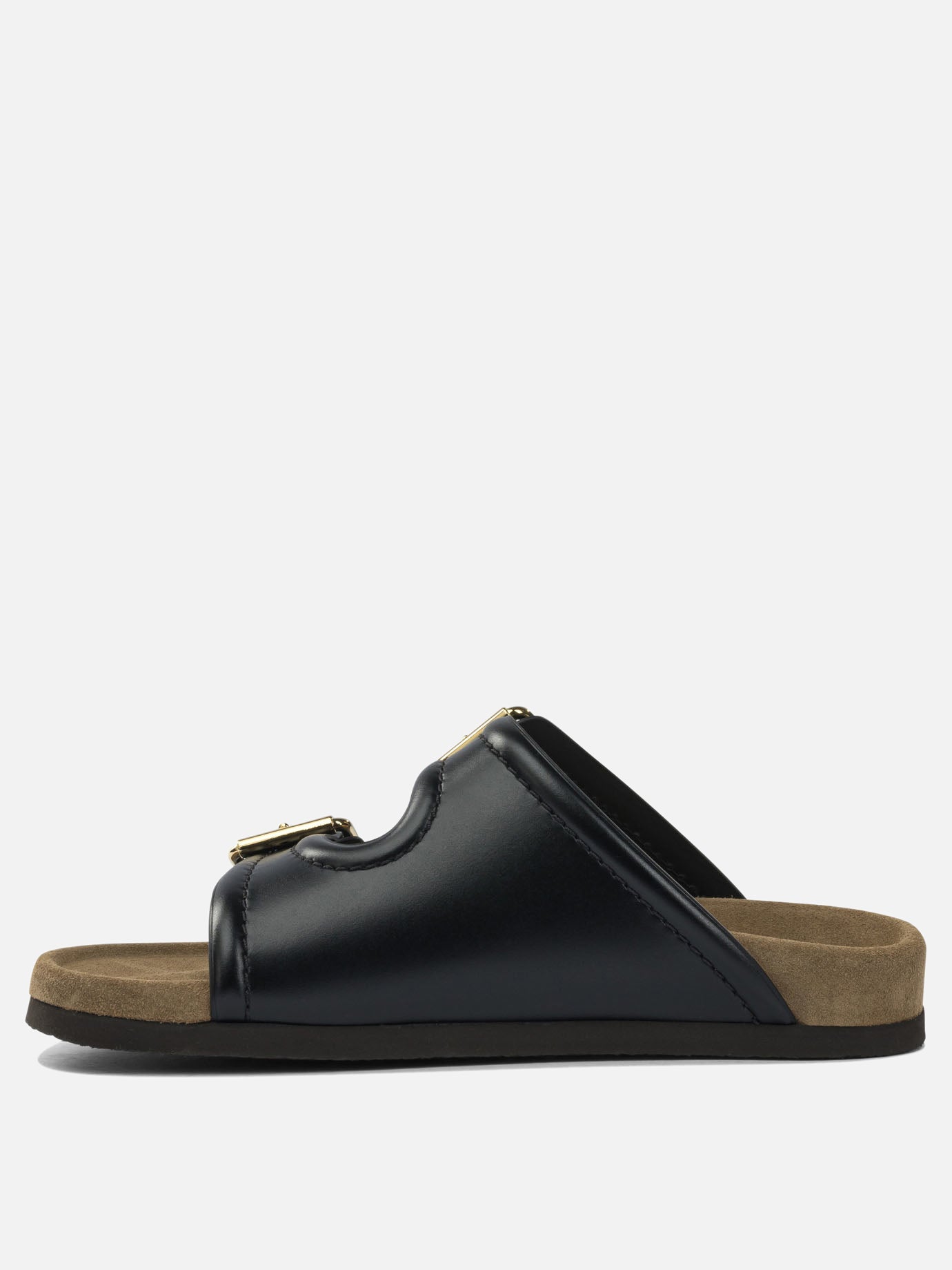 Sandali bassi 100% calf leather - 100% rubber  Nero - Valentino Garavani Donna | PDP | VIETTI Online Store | thumbnail_3