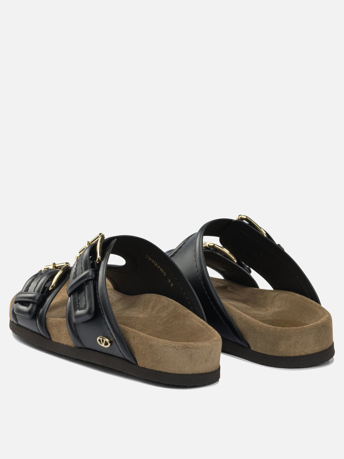 Sandali bassi 100% calf leather - 100% rubber  Nero - Valentino Garavani Donna | PDP | VIETTI Online Store | Zoom-Modal_4
