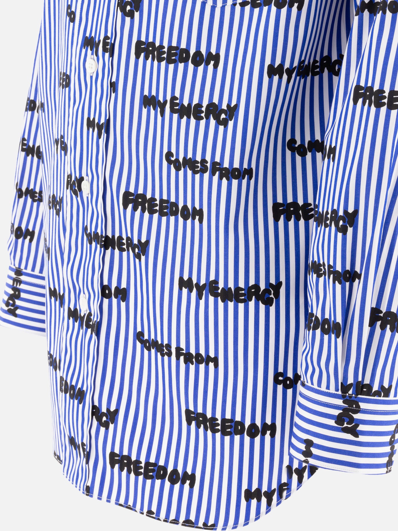 Comme Des Garçons Shirt Printed striped shirt Blue