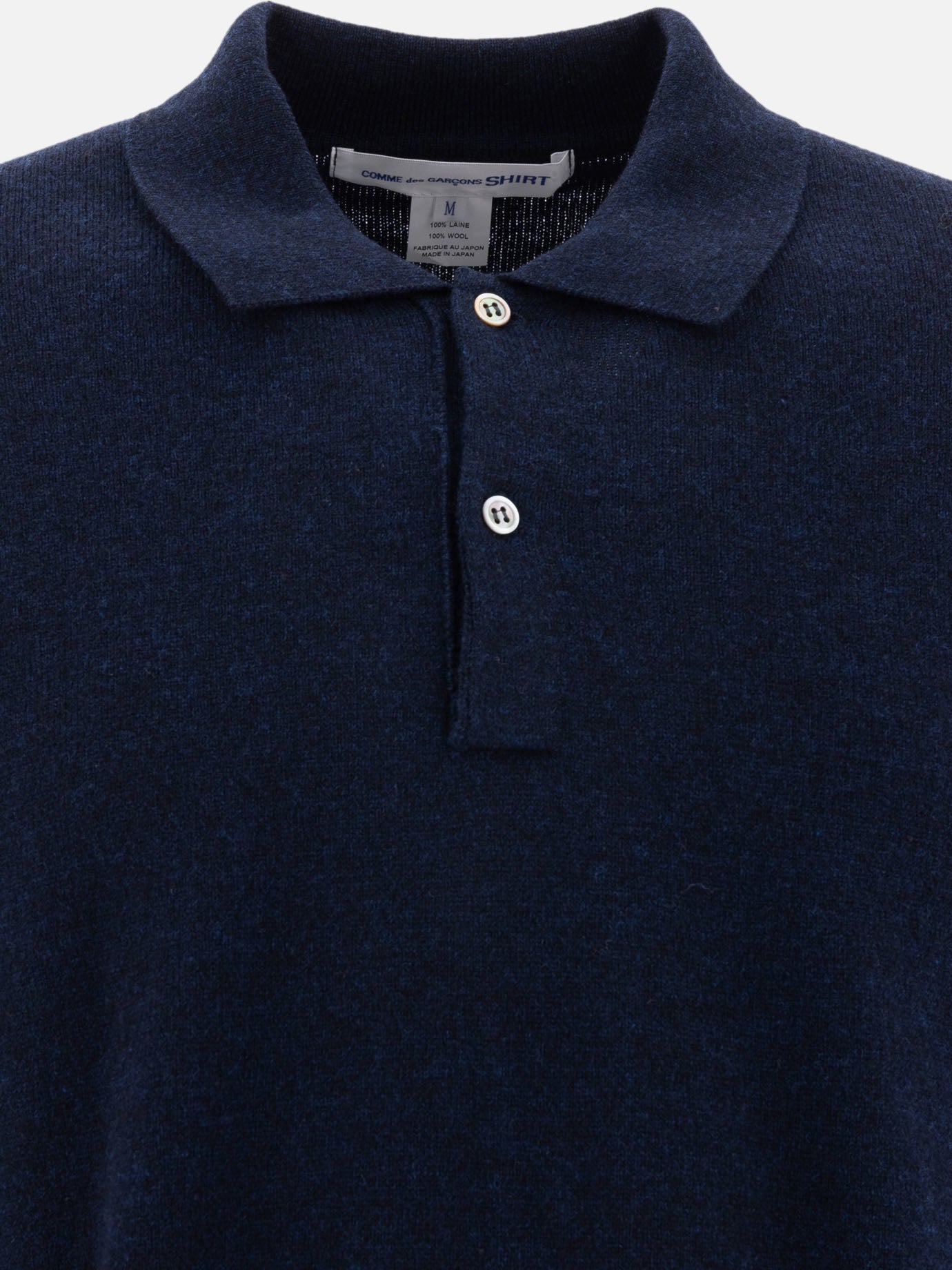 Comme Des Garçons Shirt Wool polo shirt Blue