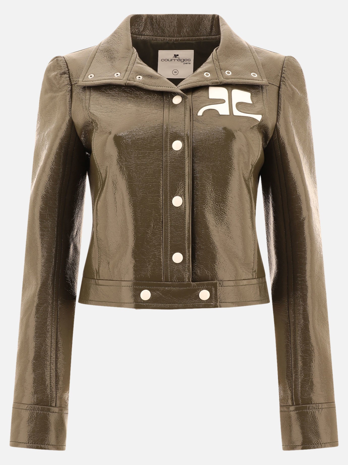 Giacche in pelle Solid colour  Verde - Courrèges Donna | PDP | VIETTI Online Store | thumbnail