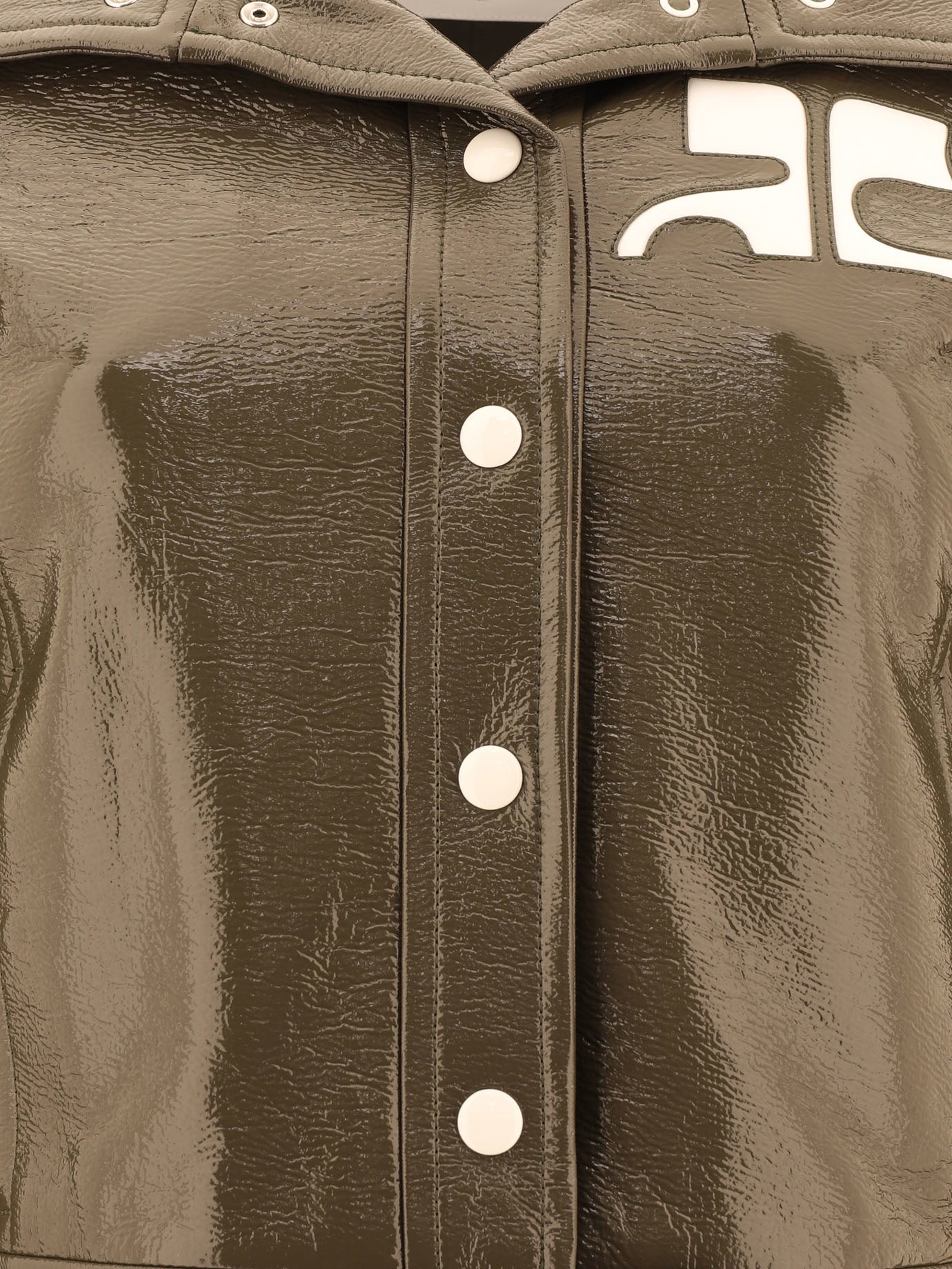 Giacche in pelle Solid colour  Verde - Courrèges Donna | PDP | VIETTI Online Store | Zoom-Modal_3
