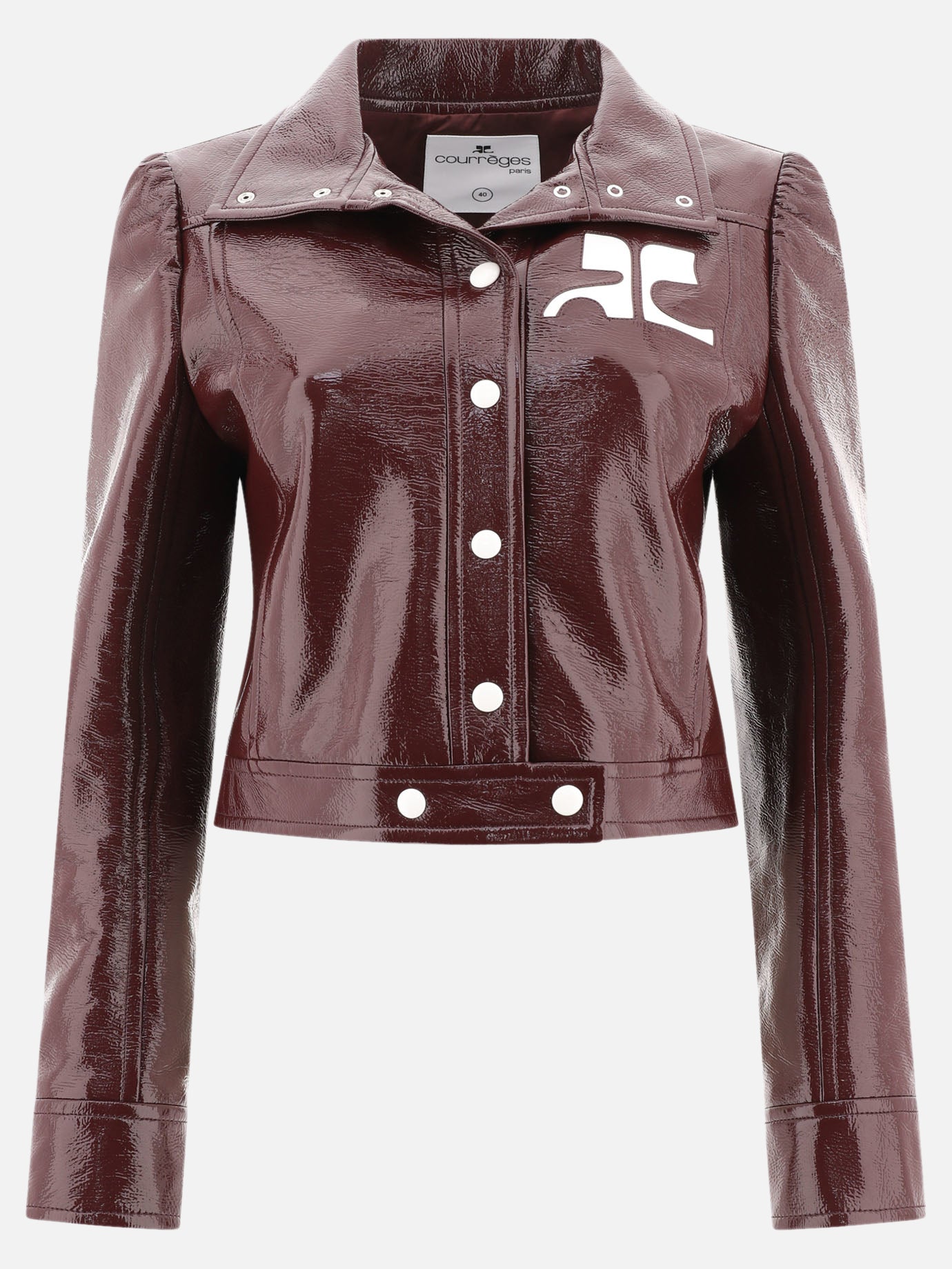 Giacche in pelle Solid colour  Bordeaux - Courrèges Donna | PDP | VIETTI Online Store | Zoom-Modal
