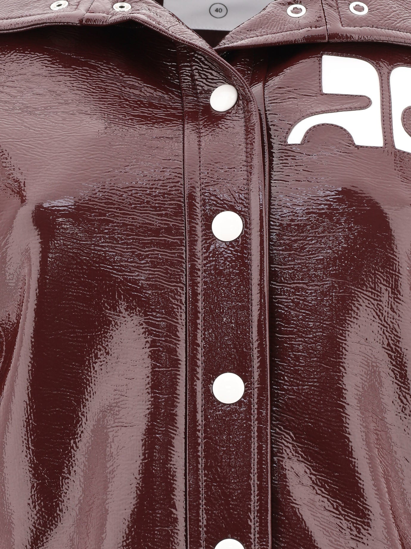 Giacche in pelle Solid colour  Bordeaux - Courrèges Donna | PDP | VIETTI Online Store | Zoom-Modal_3
