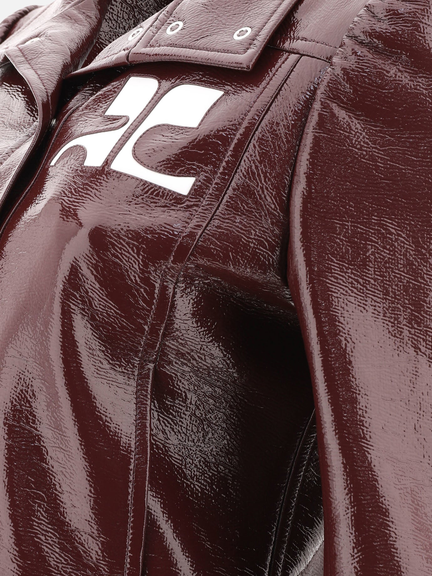 Giacche in pelle Solid colour  Bordeaux - Courrèges Donna | PDP | VIETTI Online Store | thumbnail_4