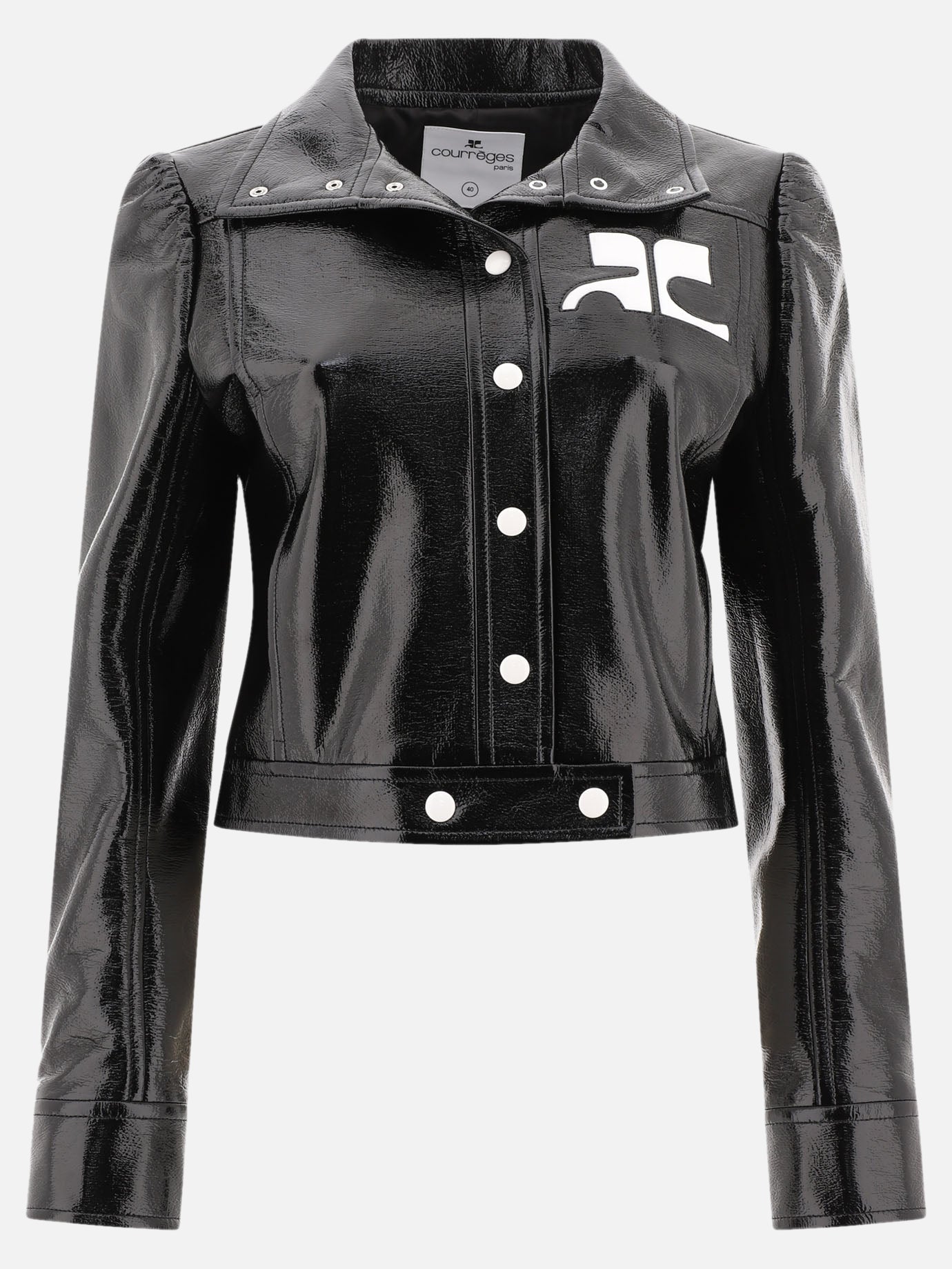 Leather jackets Solid colour  Black - Courrèges Women | PDP | VIETTI Online Store | thumbnail