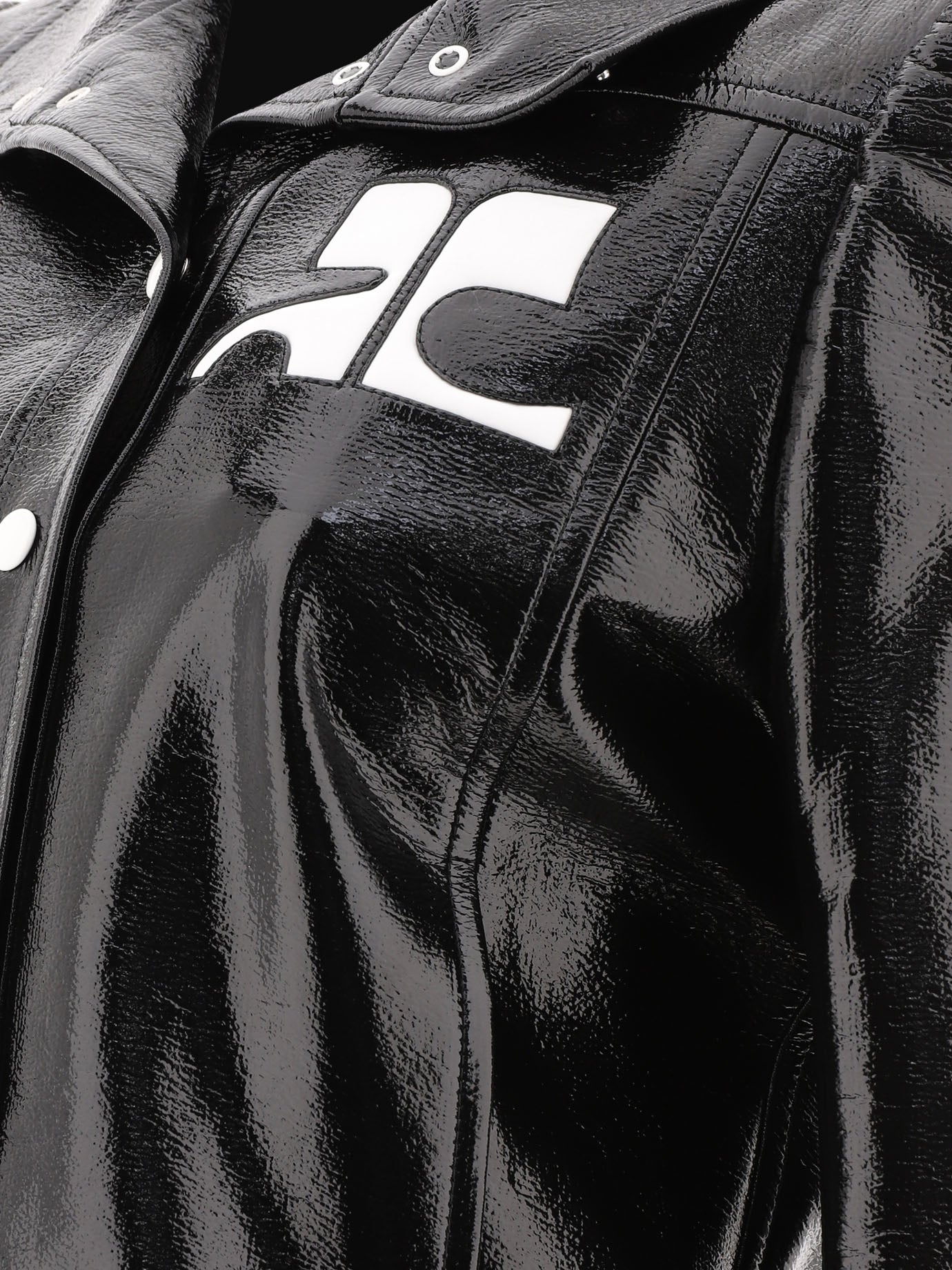 Leather jackets Solid colour  Black - Courrèges Women | PDP | VIETTI Online Store | Zoom-Modal_4
