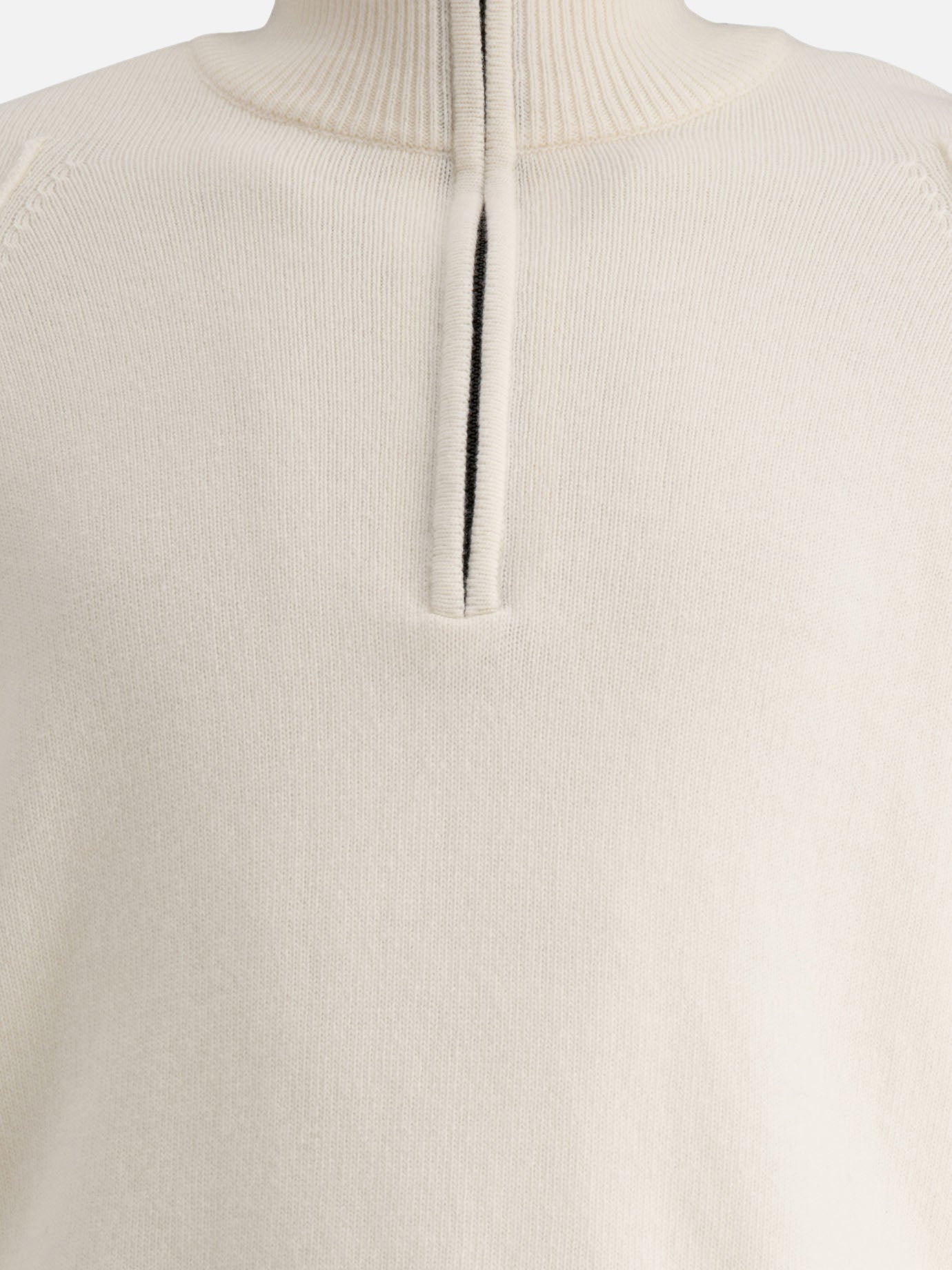 C.P. Company Half-zip sweater with "Lens" detail White