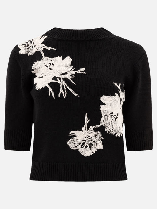 Elie Saab Embroidered sweater 19263637_S Black 1