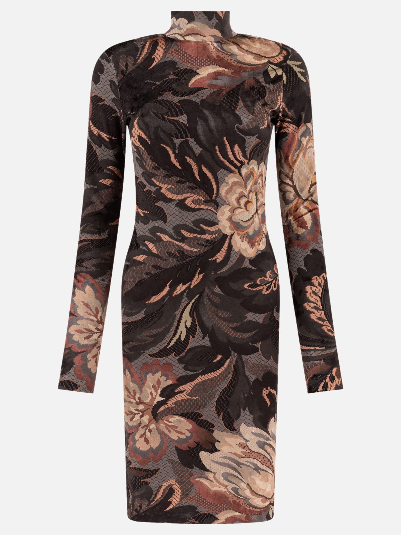 Etro Printed chenille dress Grey