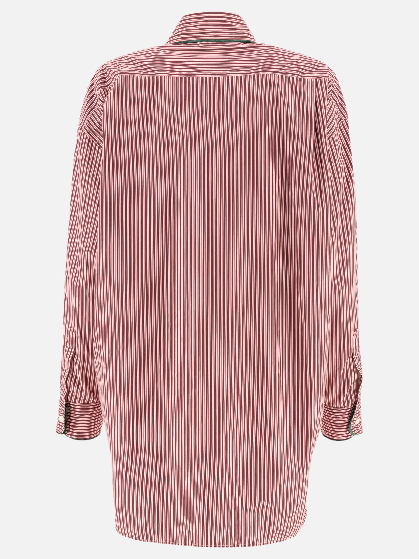 Etro Striped poplin shirt Bordeaux