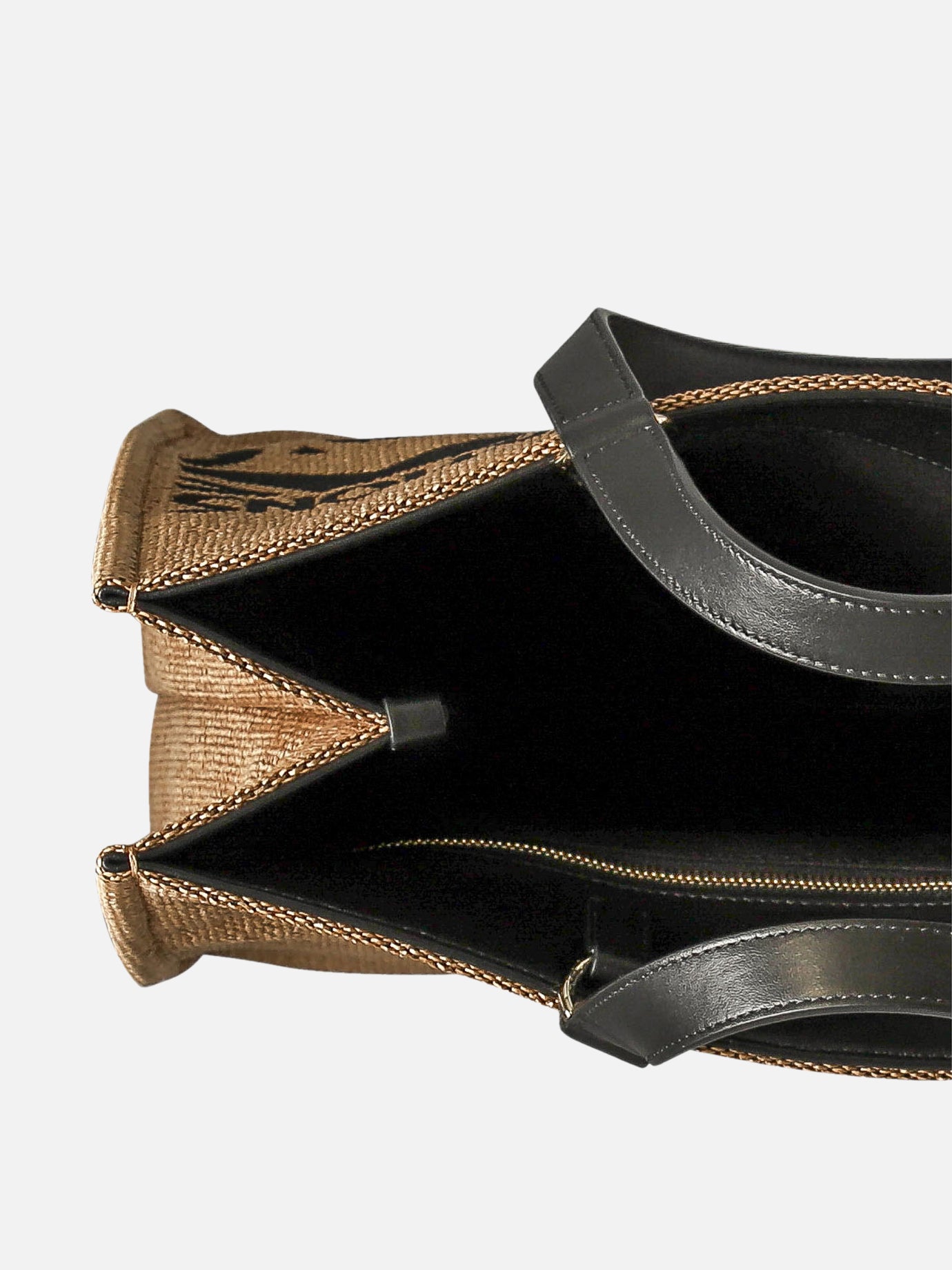 トートバッグ SALVATORE FERRAGAMO CAMEL RAFFIA SMALL TT SIGN SHOPPING BAG FERRAGAMO Leather Travel Tote | Saks Fifth Avenue