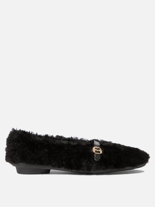 "Noella Fur" shearling ballet flats