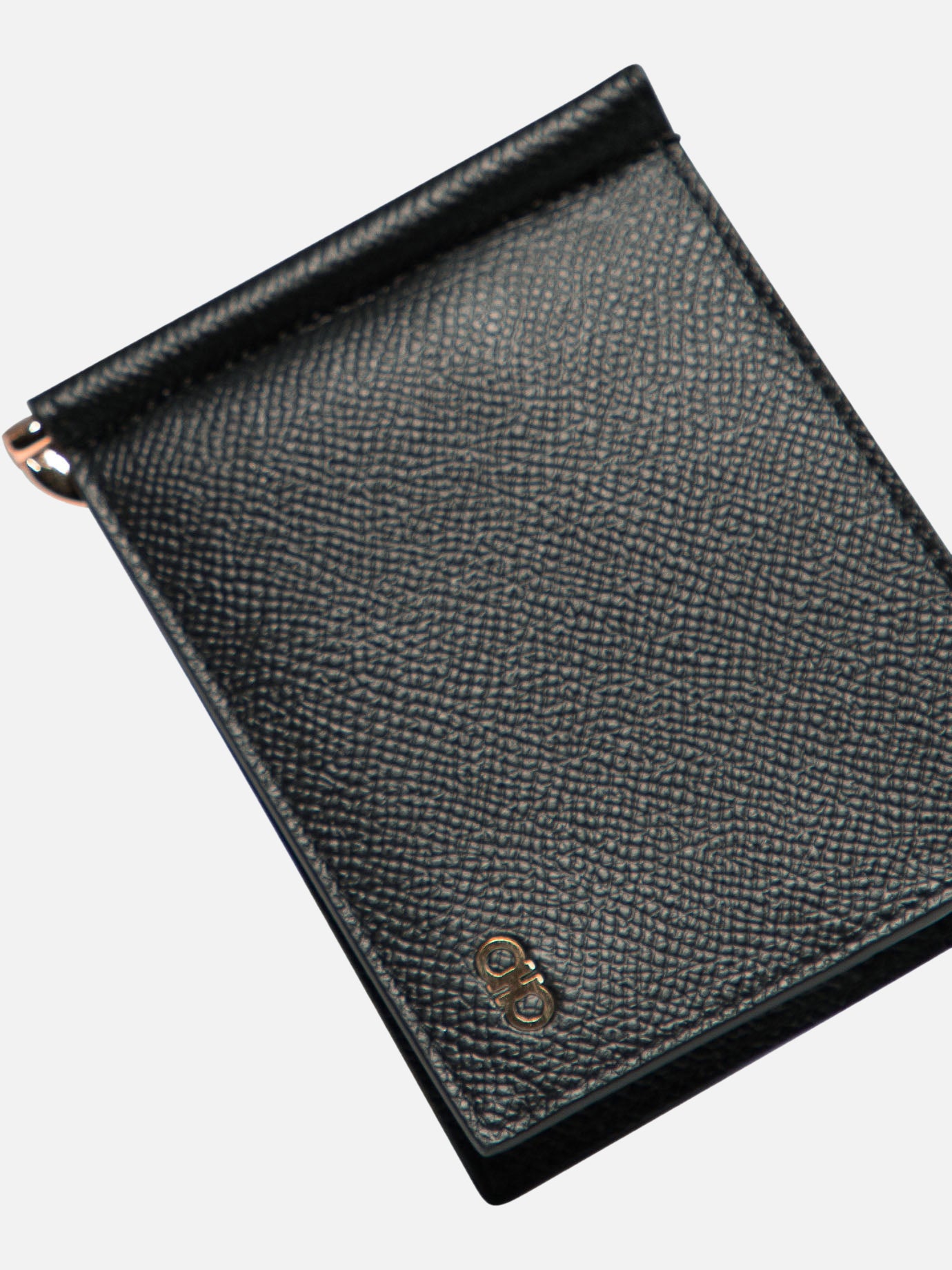 Ferragamo "Gancini" wallet with clip Black