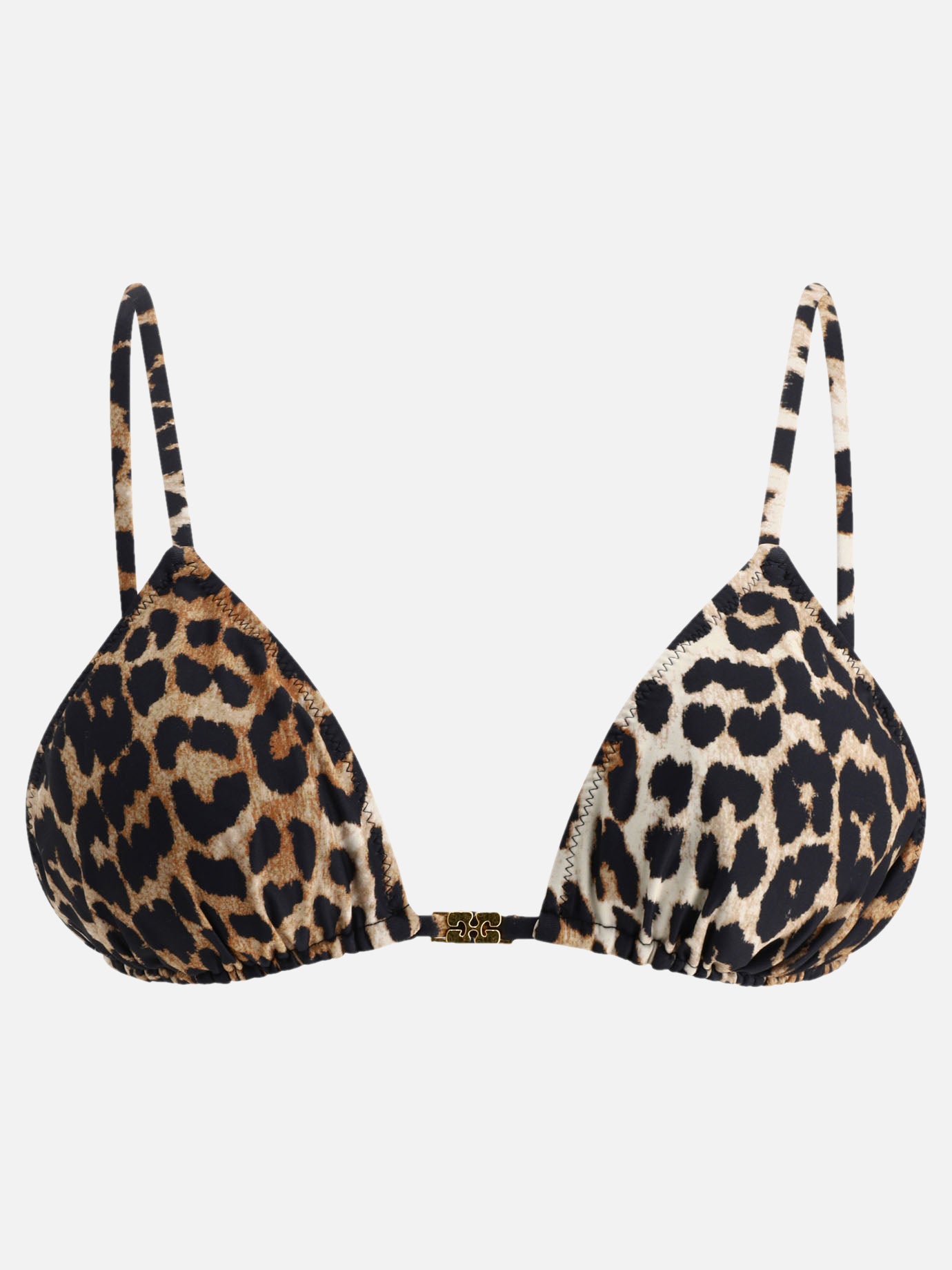 Vietti Ganni Top bikini con stampa Leopard