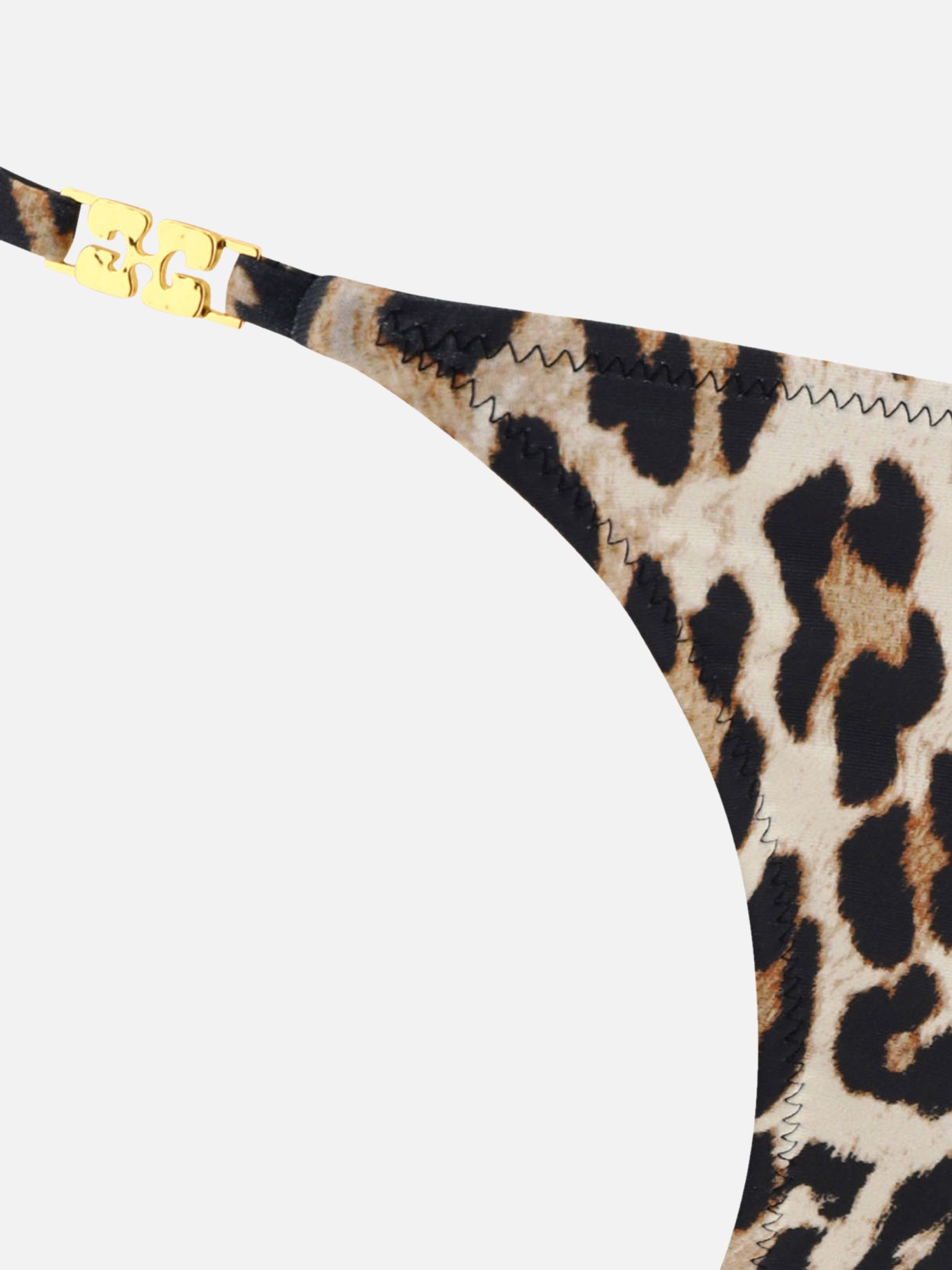 Ganni Animalier bikini bottom Brown