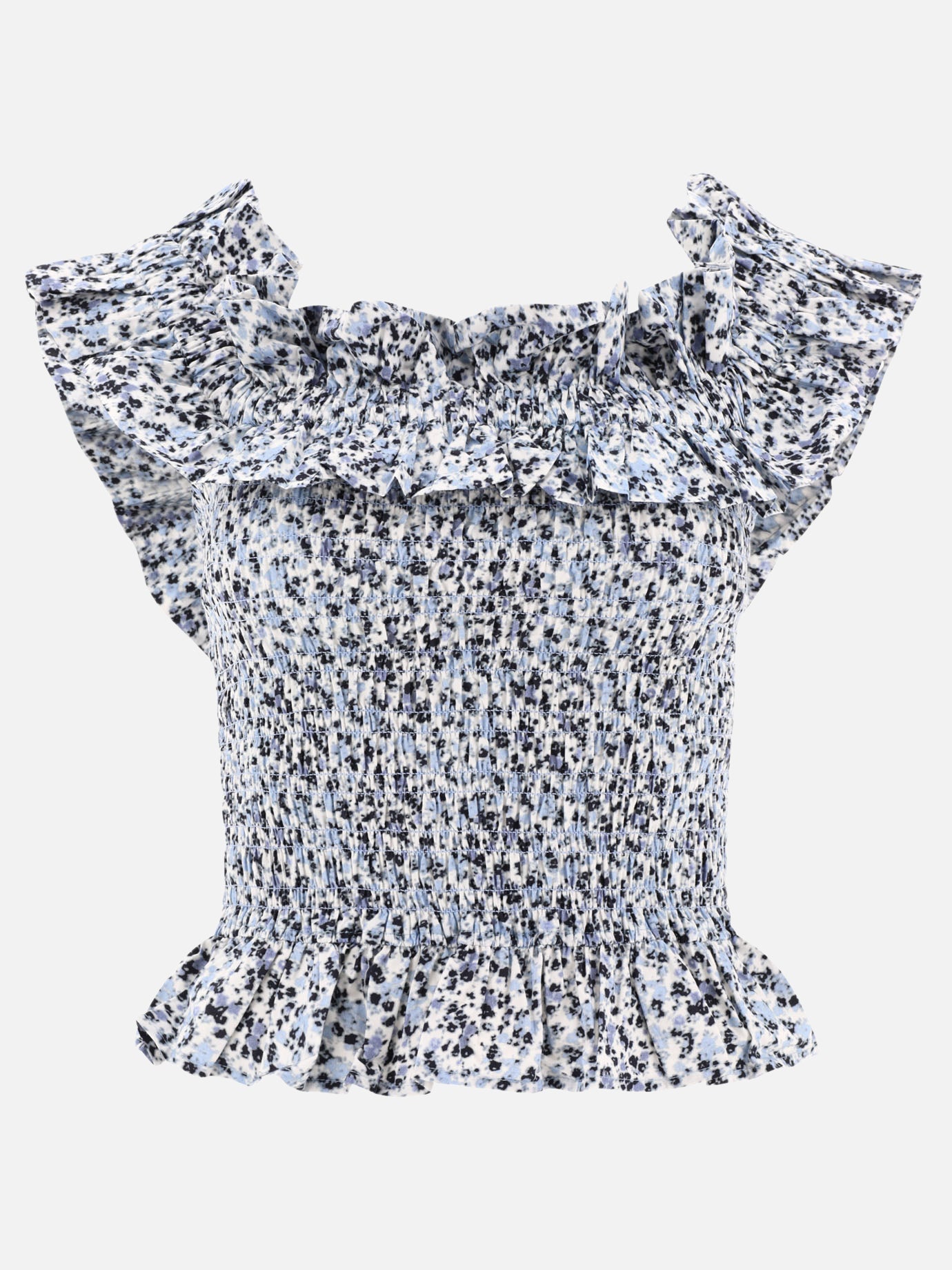 Top casual Floral  Azzurro - Ganni Donna | PDP | VIETTI Online Store | Zoom-Modal
