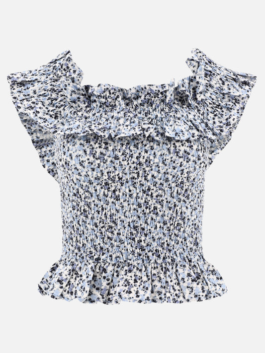 Top casual Floral  Azzurro - Ganni Donna | VIETTI Online Store 
