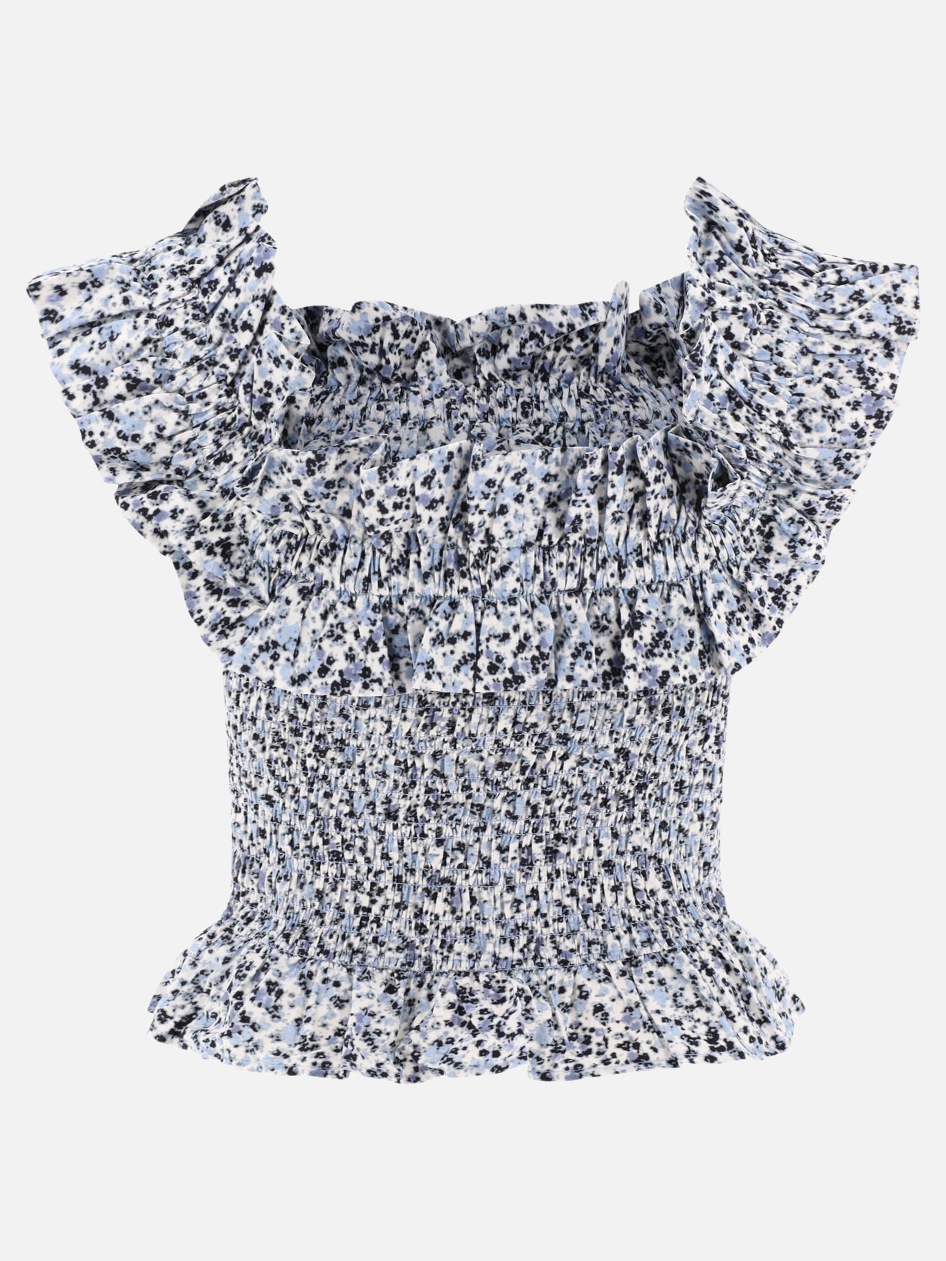 Top casual Floral  Azzurro - Ganni Donna | PDP | VIETTI Online Store | Zoom-Modal_2
