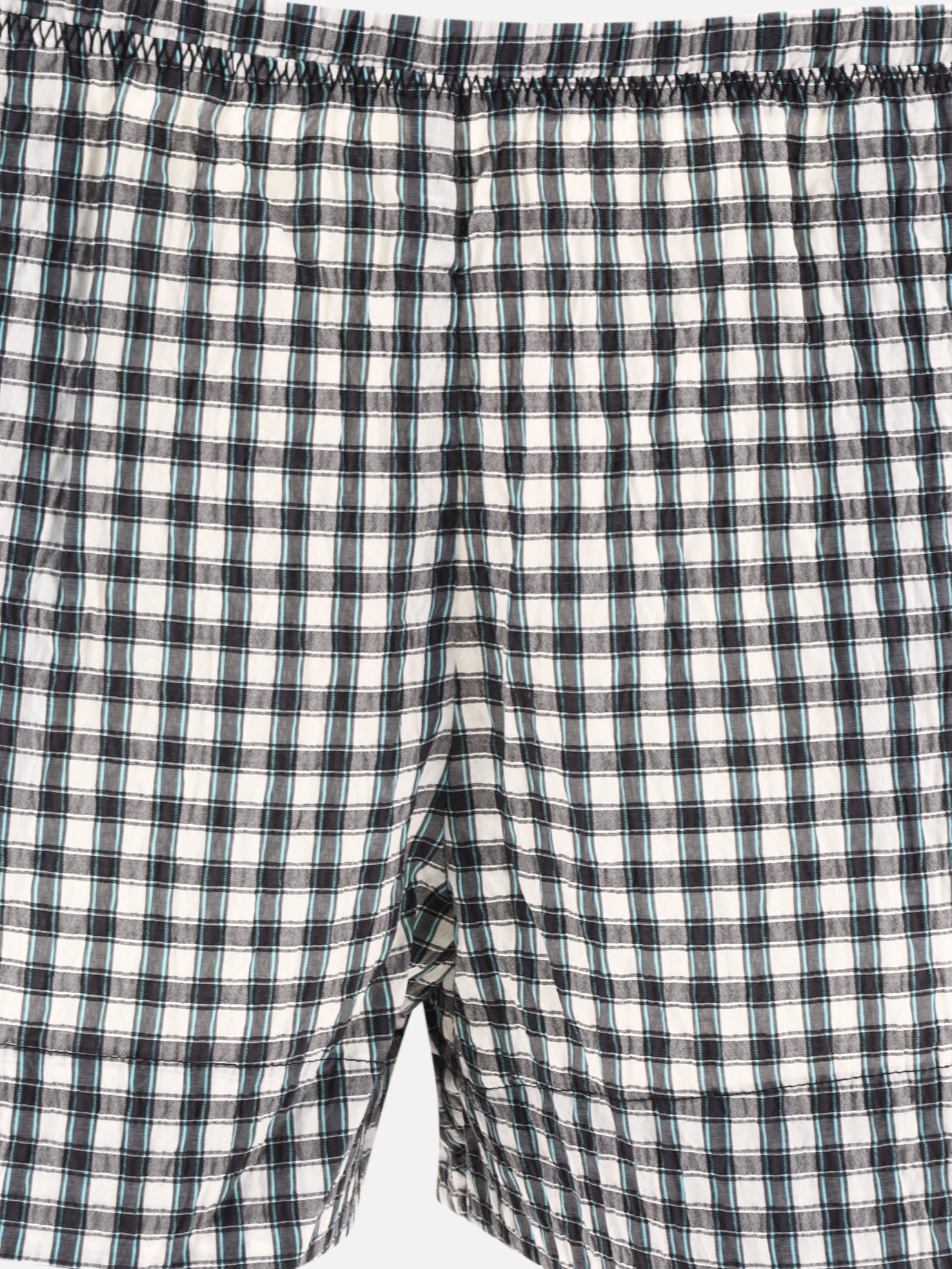 Ganni "Seersucker Check" shorts Black