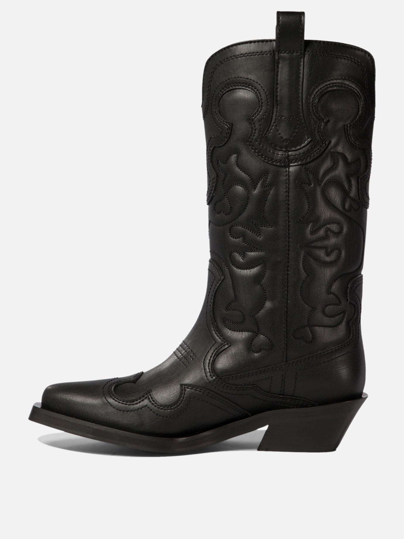 Cowboy 100% polyuretane - 100% rubber  Black - Ganni Women | PDP | VIETTI Online Store | thumbnail_3