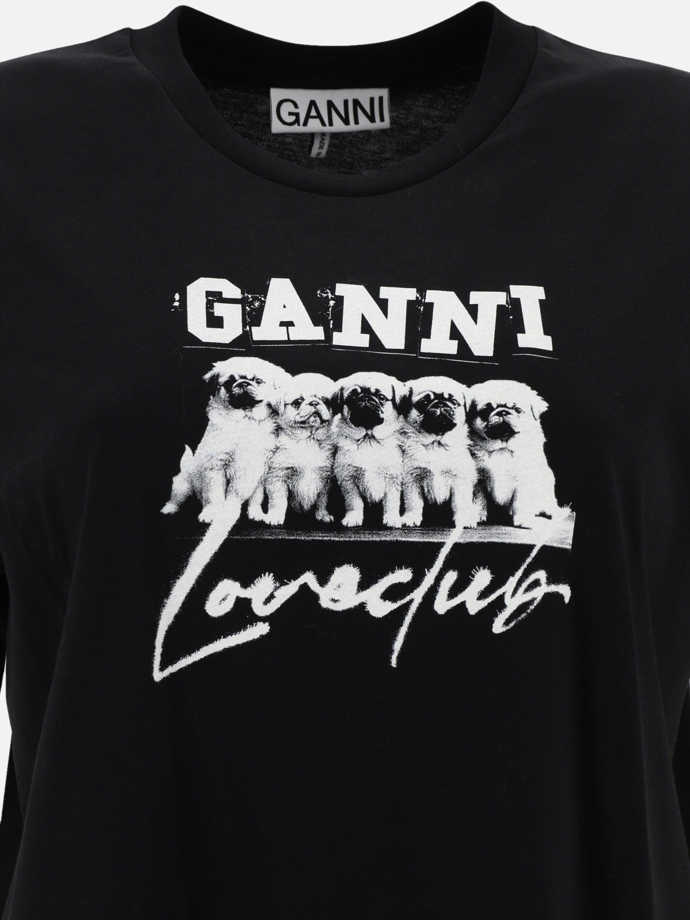 Ganni "Puppy Love" t-shirt Black