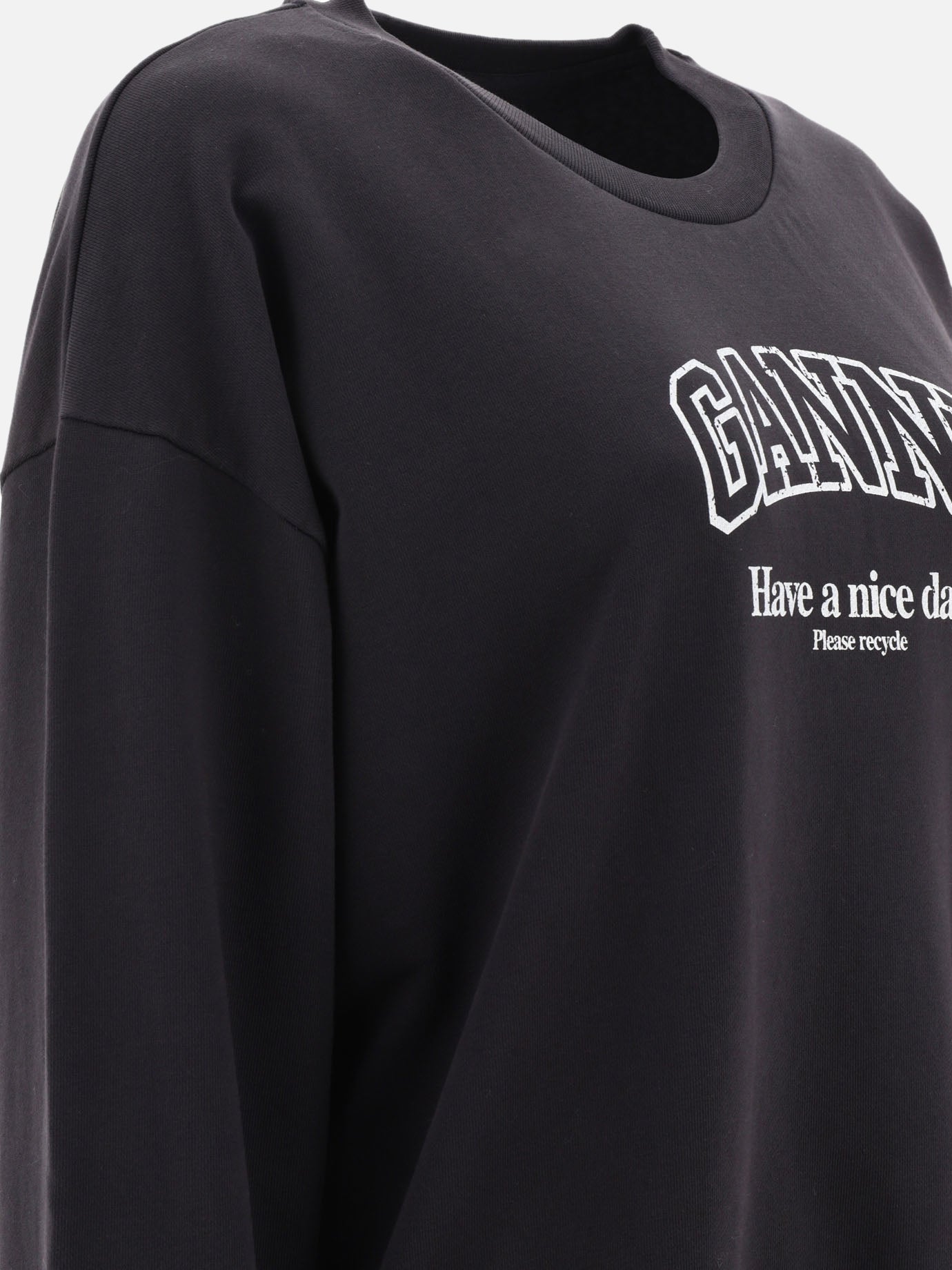 Ganni "Have a Nice Day" sweatshirt Grey