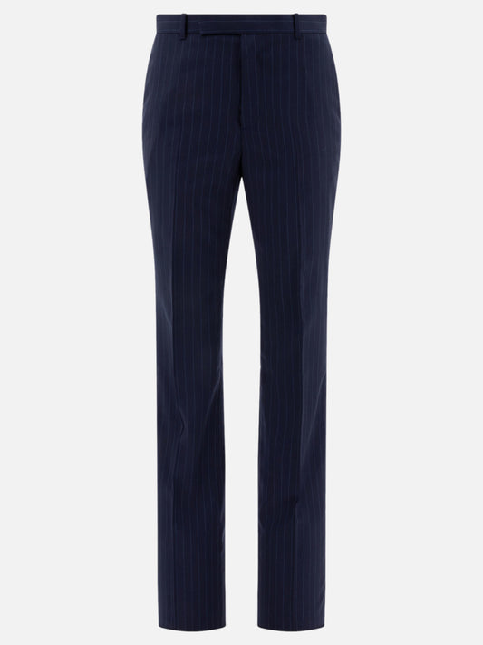 Pinstriped tailored trousers