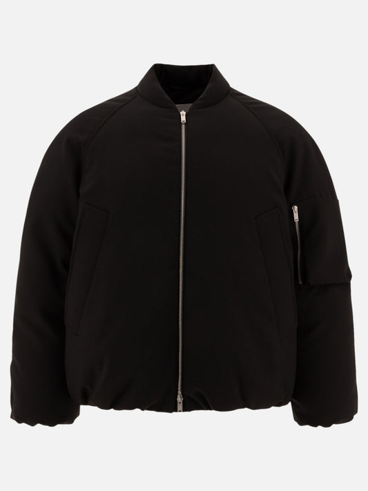 Bomber Solid colour  Nero - Jil Sander Uomo | PLP | VIETTI Online Store 
