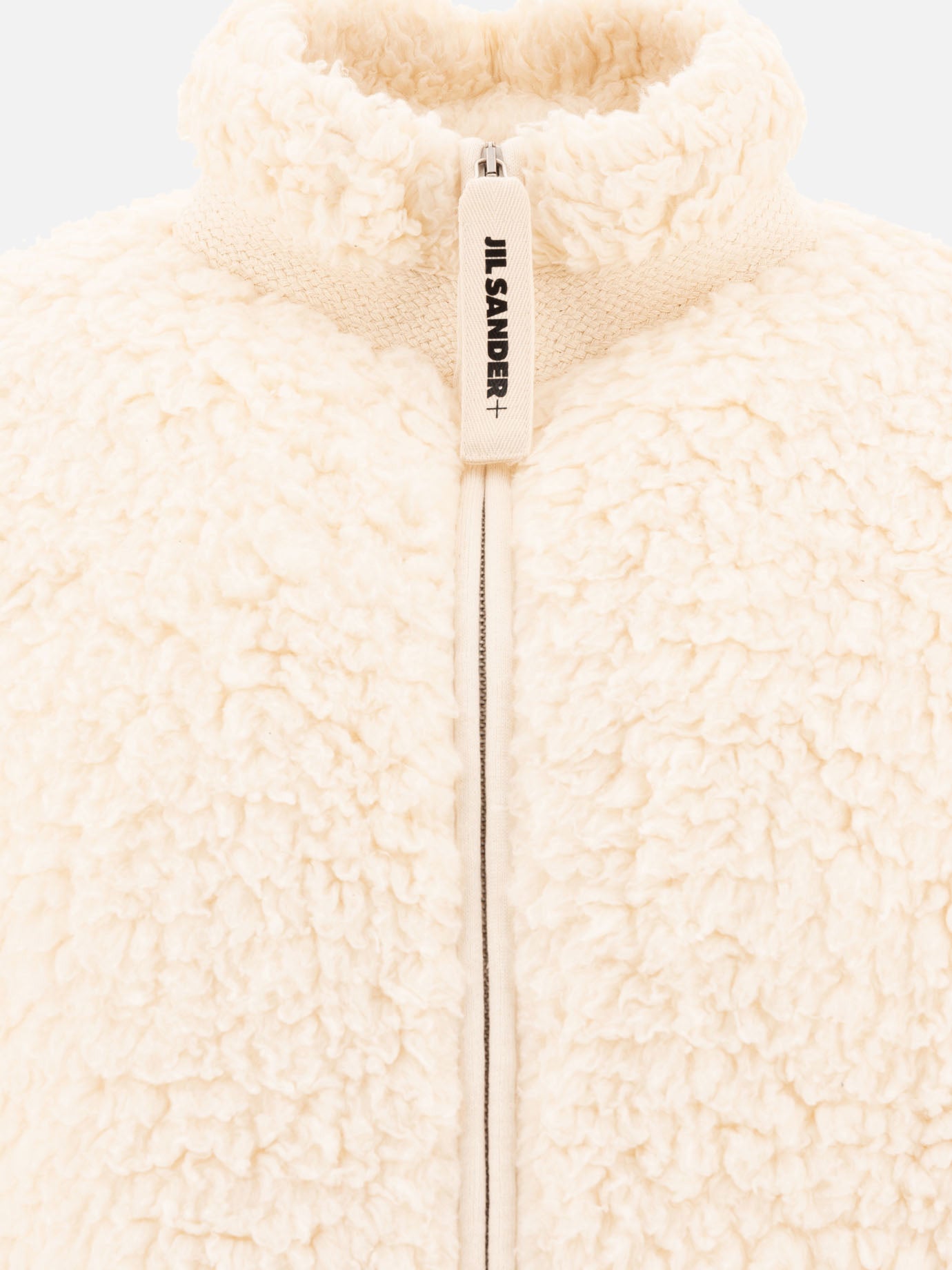 Jil Sander Cotton fleece jacket White