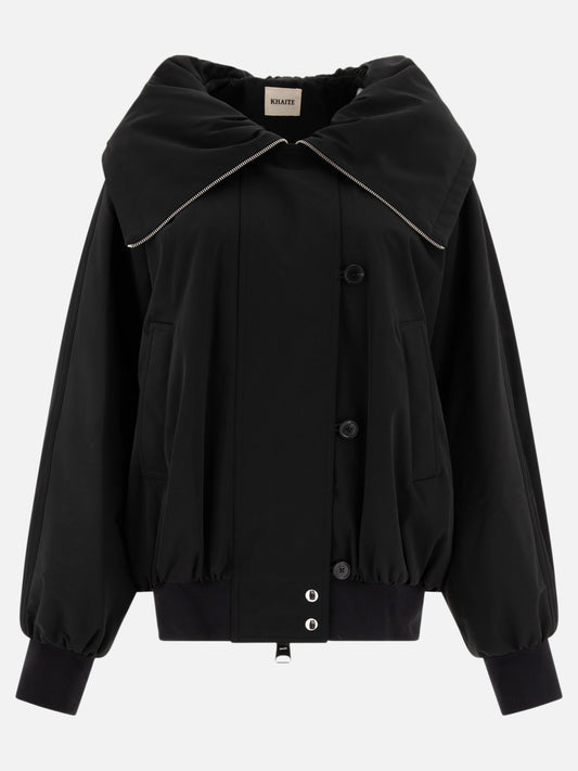 Bomber Solid colour  Nero - Khaite Donna | PLP | VIETTI Online Store 
