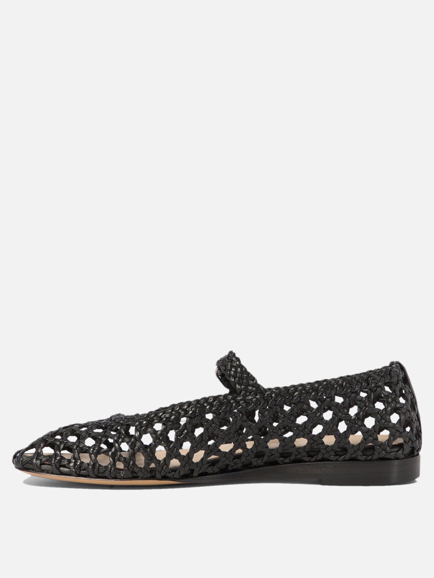 Woven Mary Jane ballet flats