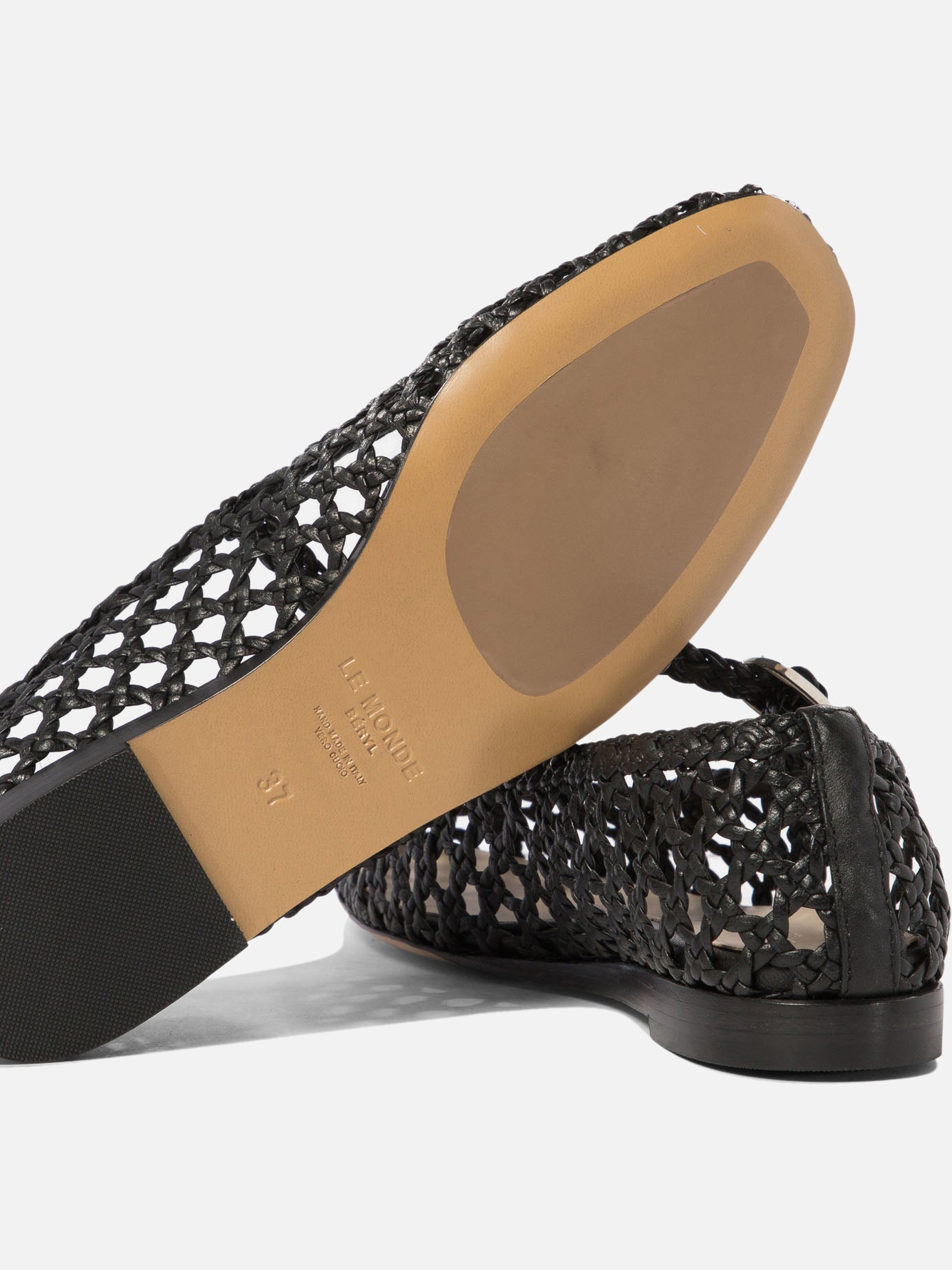 Le Monde Béryl Woven Mary Jane ballet flats Black Women VIETTI