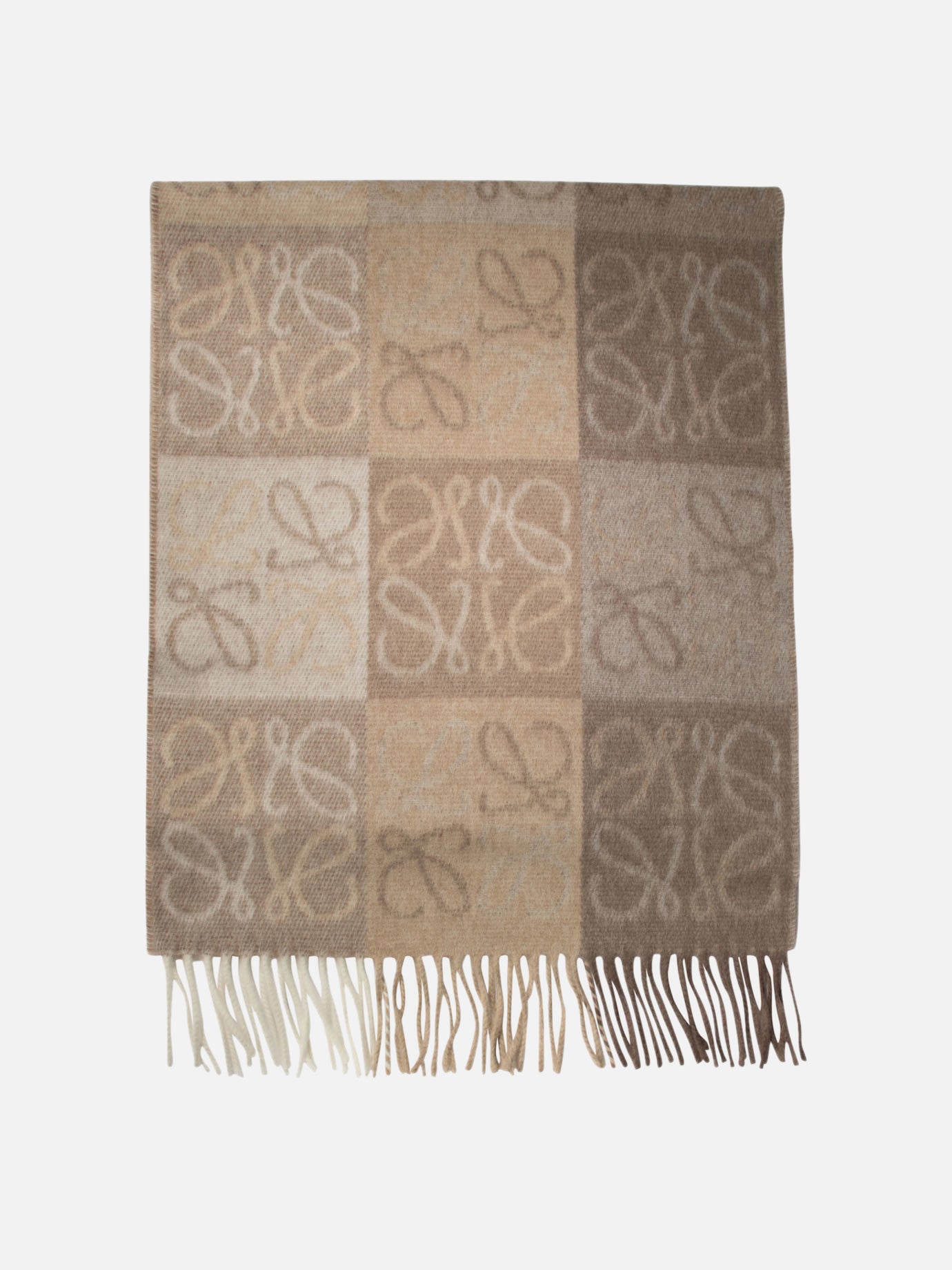 Sciarpe con frange 90% wool 10% cashmere  Beige - Loewe Uomo | PDP | VIETTI Online Store | Zoom-Modal

