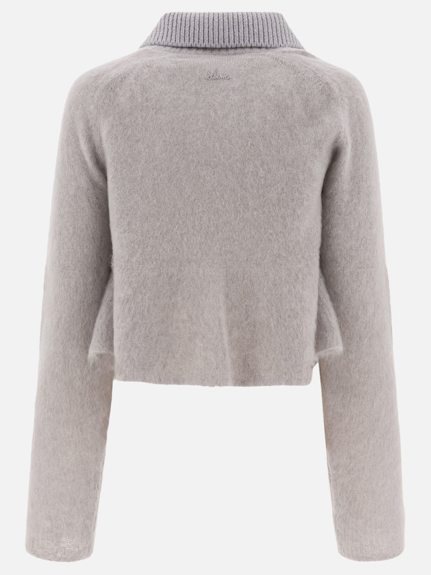 Loewe Mohair-blend polo sweater Grey