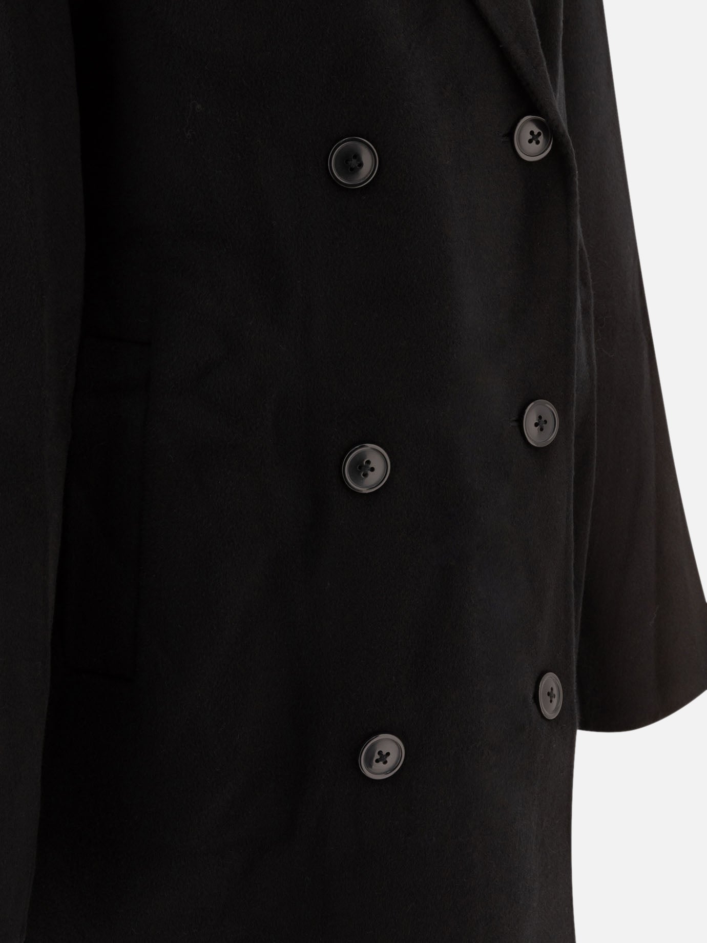 Loulou Studio "Borneo" coat Black