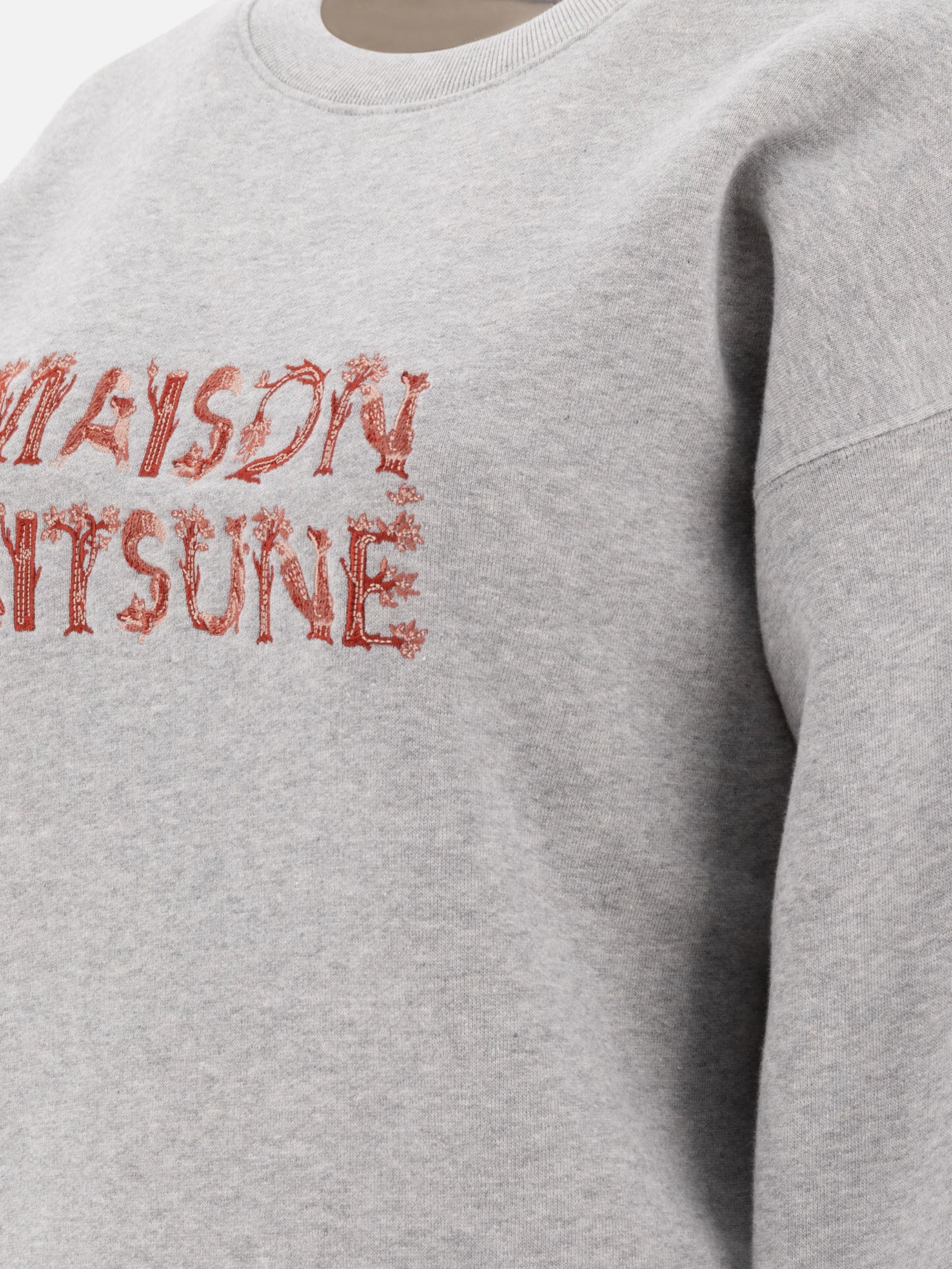 Maison Kitsuné "Woodland Alphabet" sweatshirt Grey