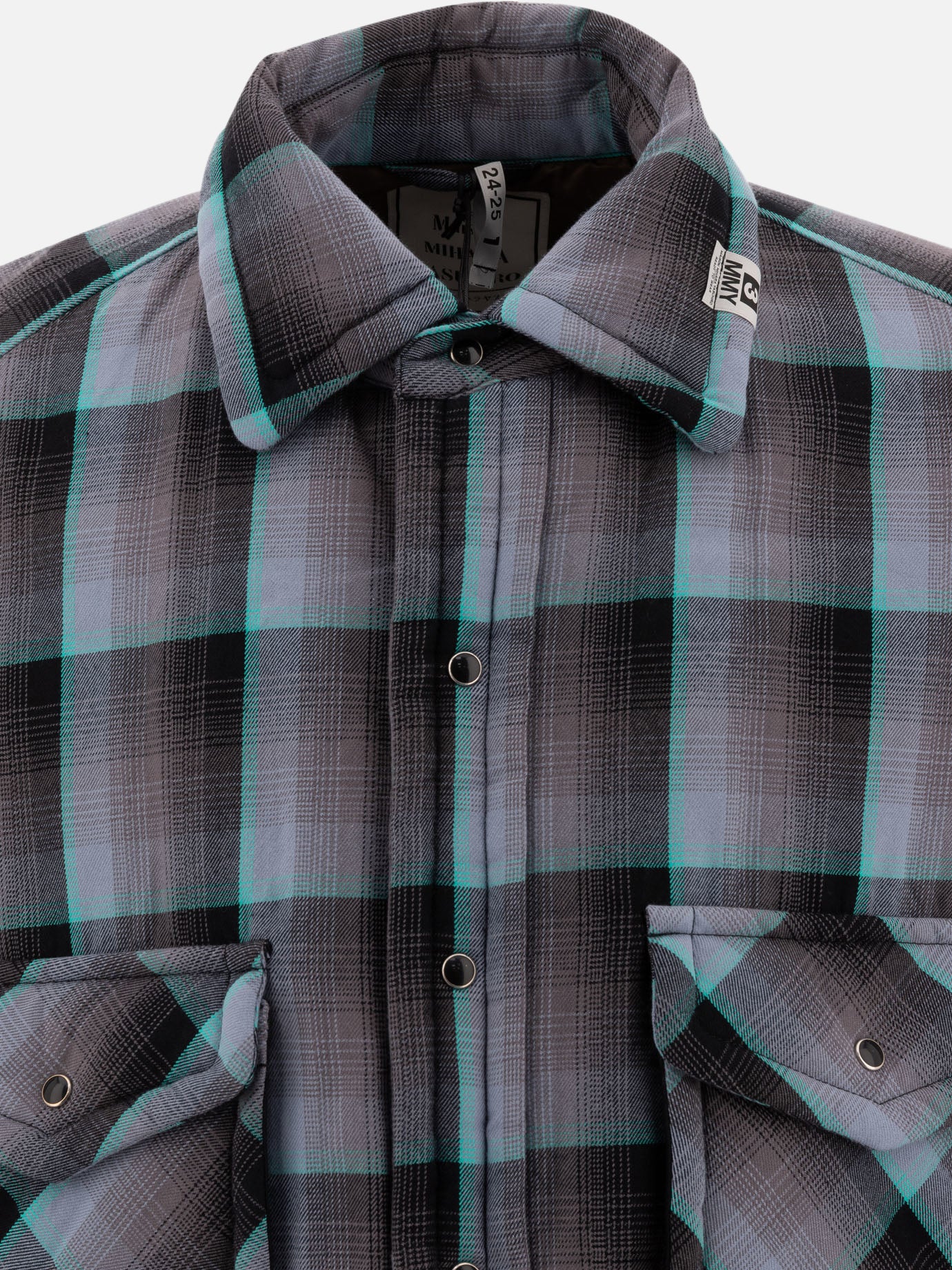 Tシャツ・カットソー MIHARAYASUHIRO FW24 Padded check overshirt (A13SH084 BLUE) Maison Mihara Yasuhiro Padded check overshirt - Men | VIETTI