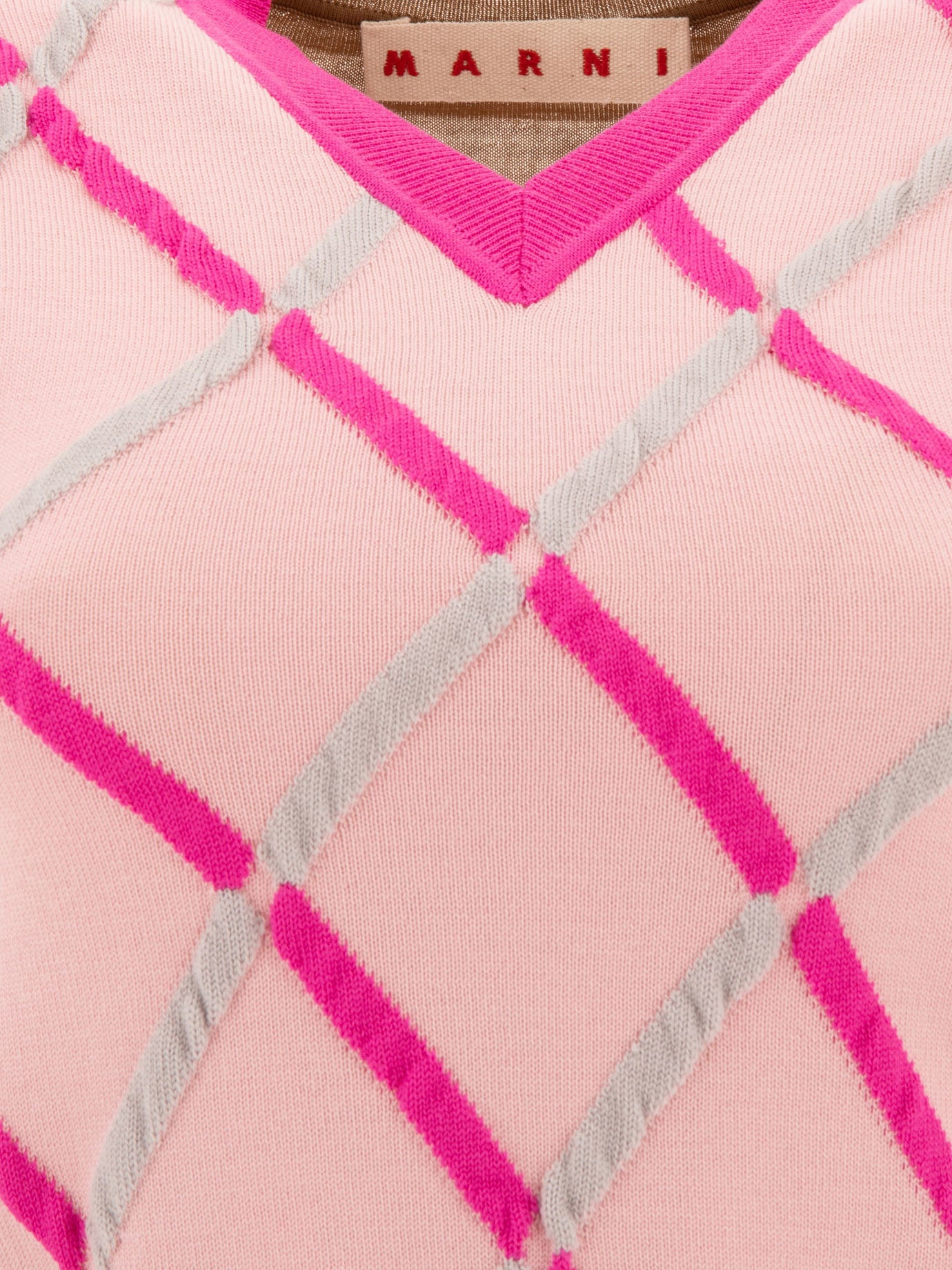 Marni Waistcoat with diamond pattern Pink