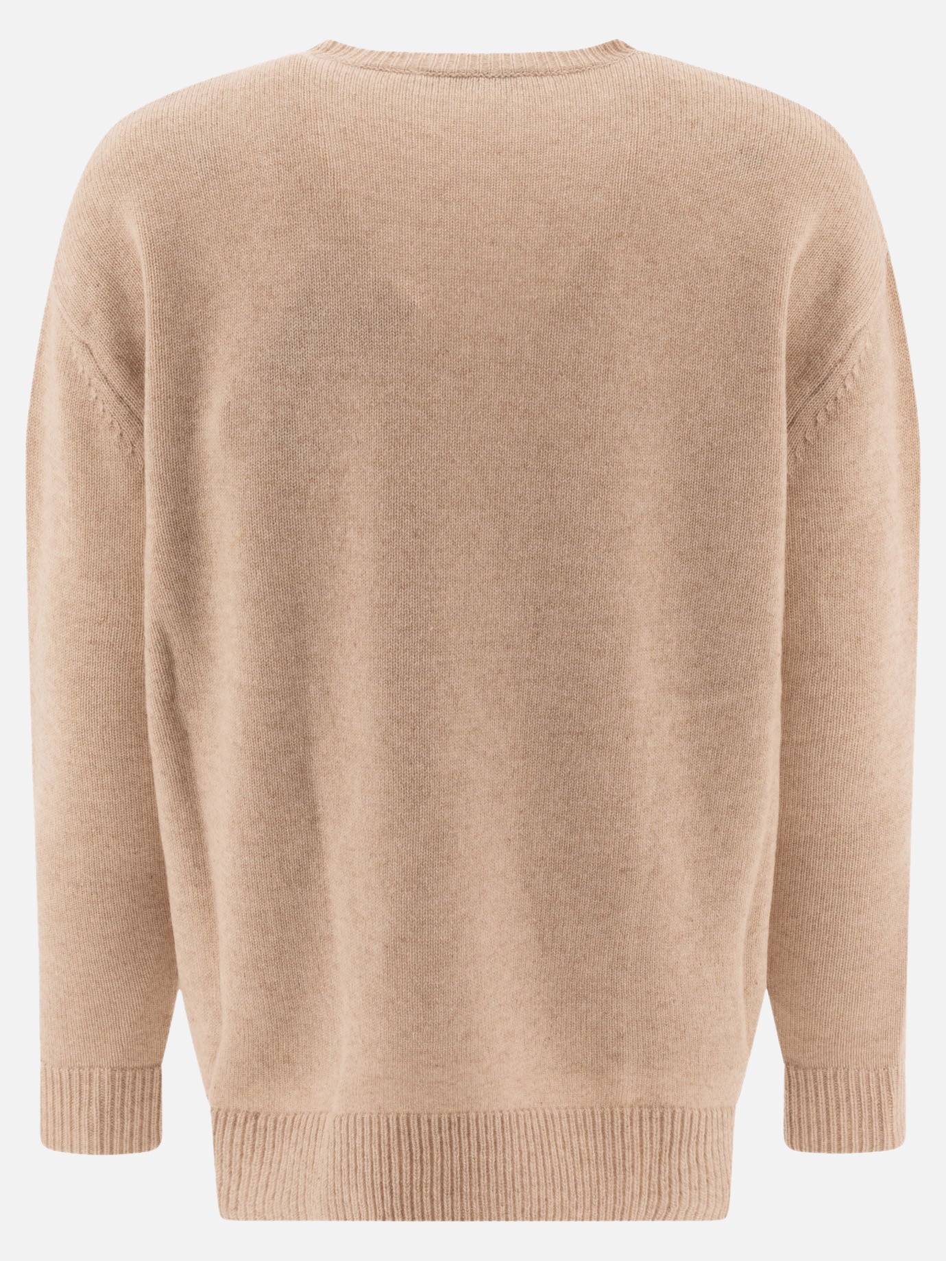 Max Mara "Plata" wool, cashmere and sequins sweater Beige