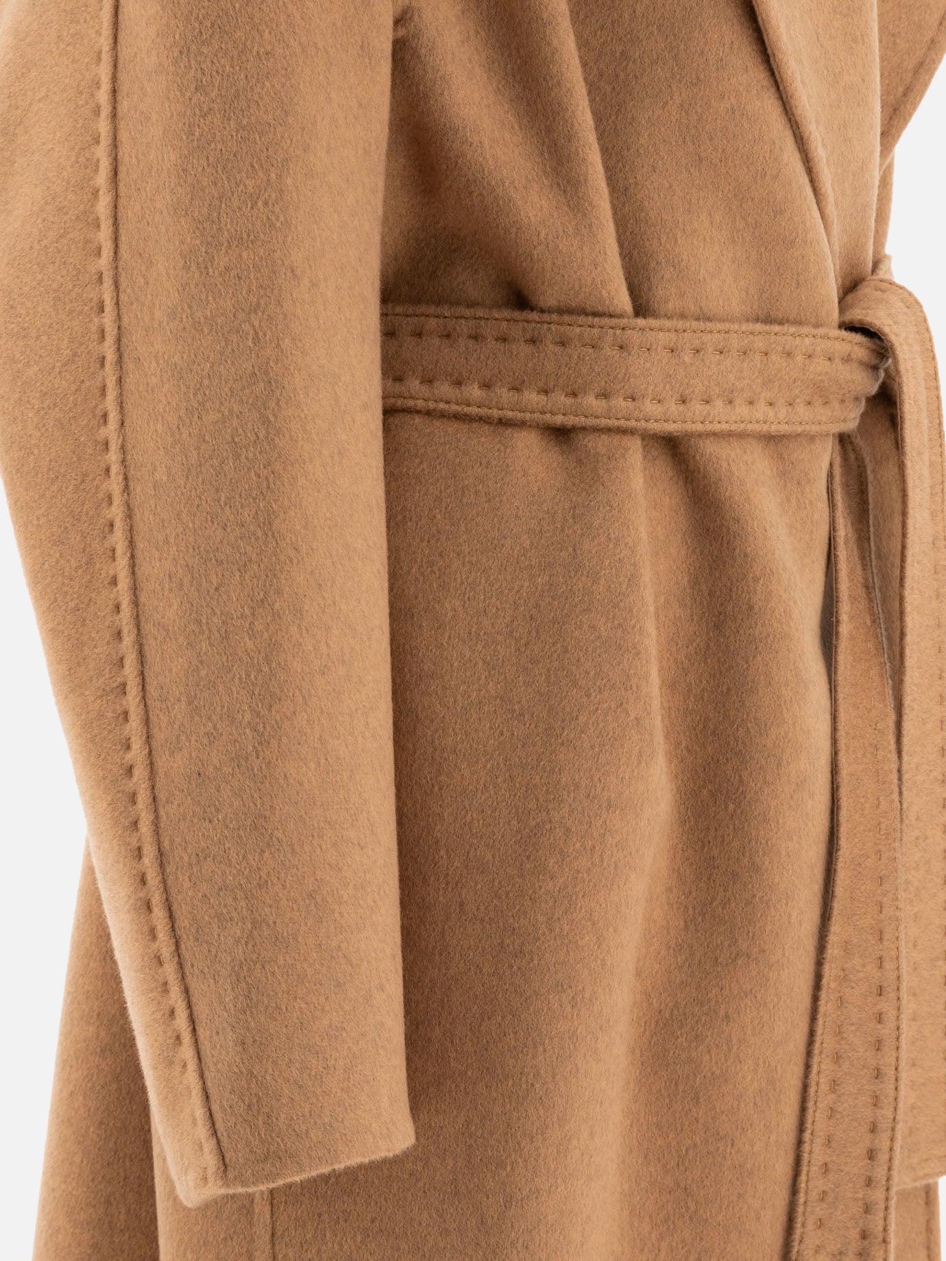 Max Mara Atelier Deconstructed coat in cashmere double Beige