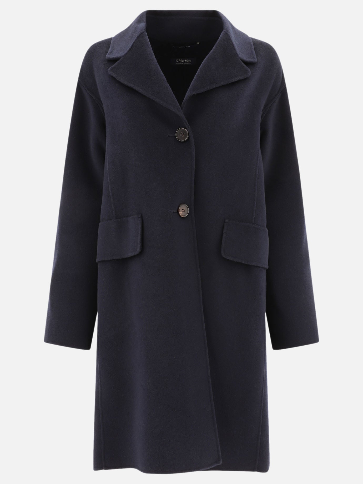 Cappotti lunghi Solid colour  Blu - Max Mara S Donna | PDP | VIETTI Online Store | Zoom-Modal

