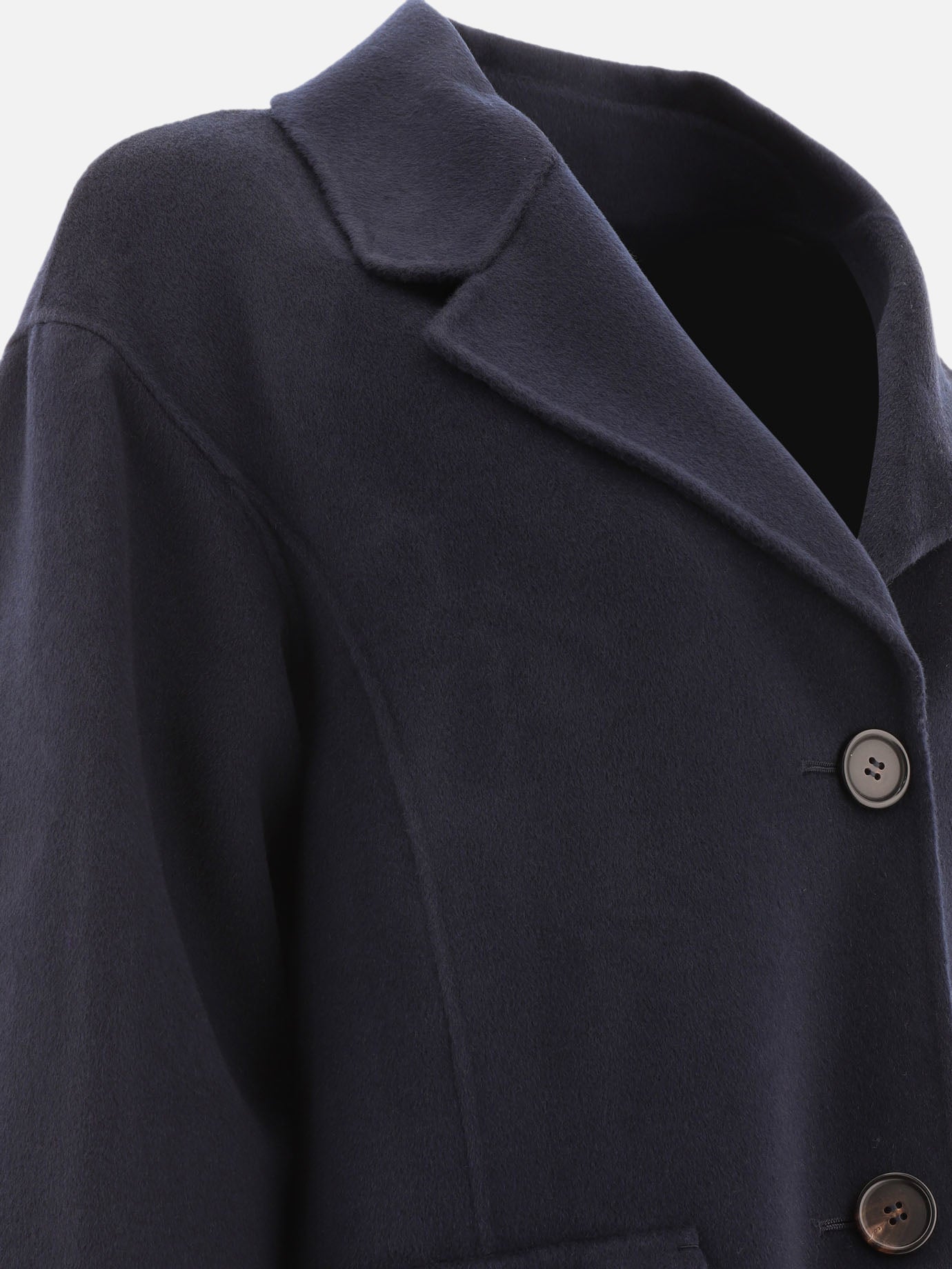 "Coat" single-breasted wool coat