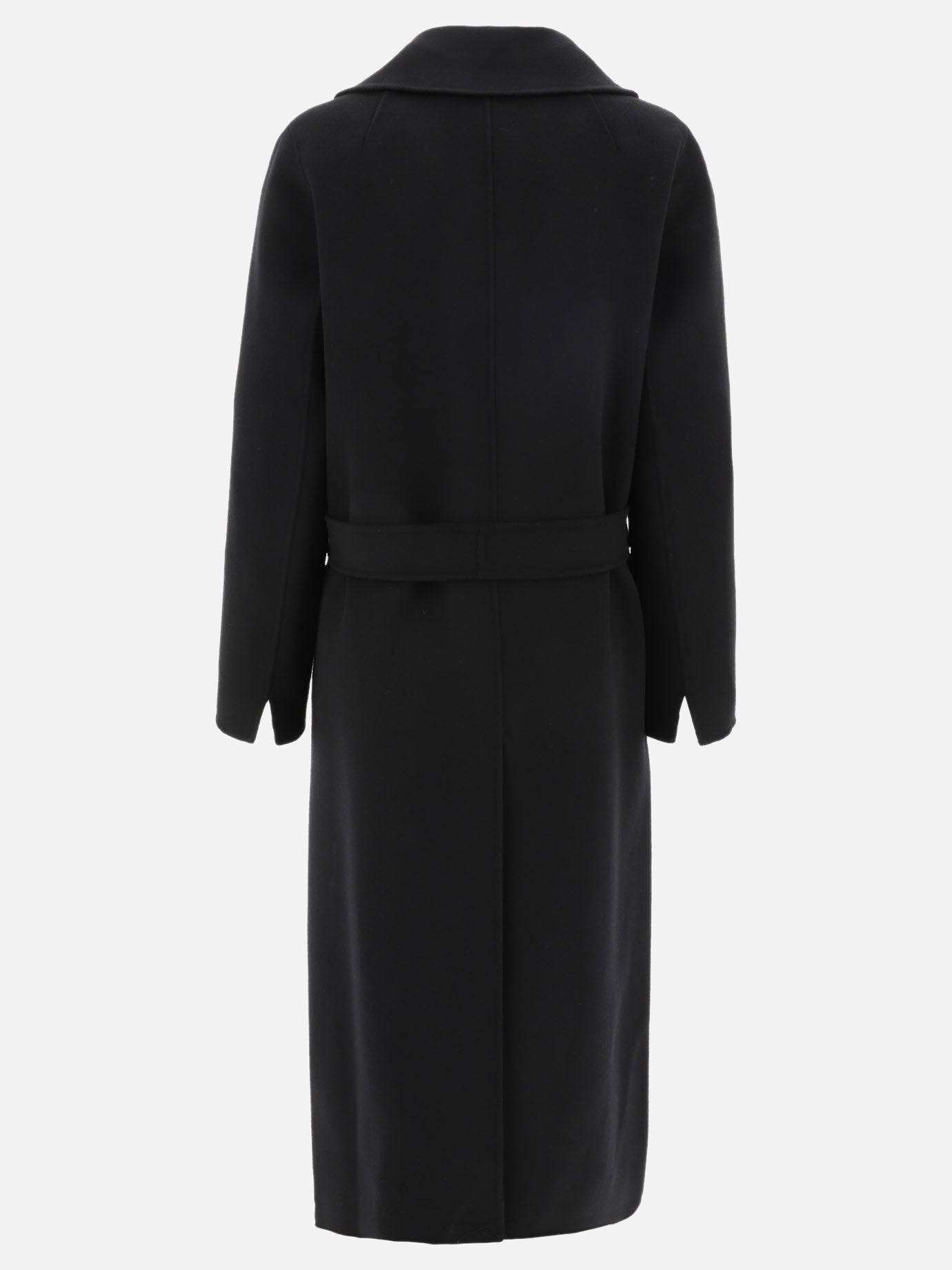 Max Mara S "Poldo" wool belted coat Black