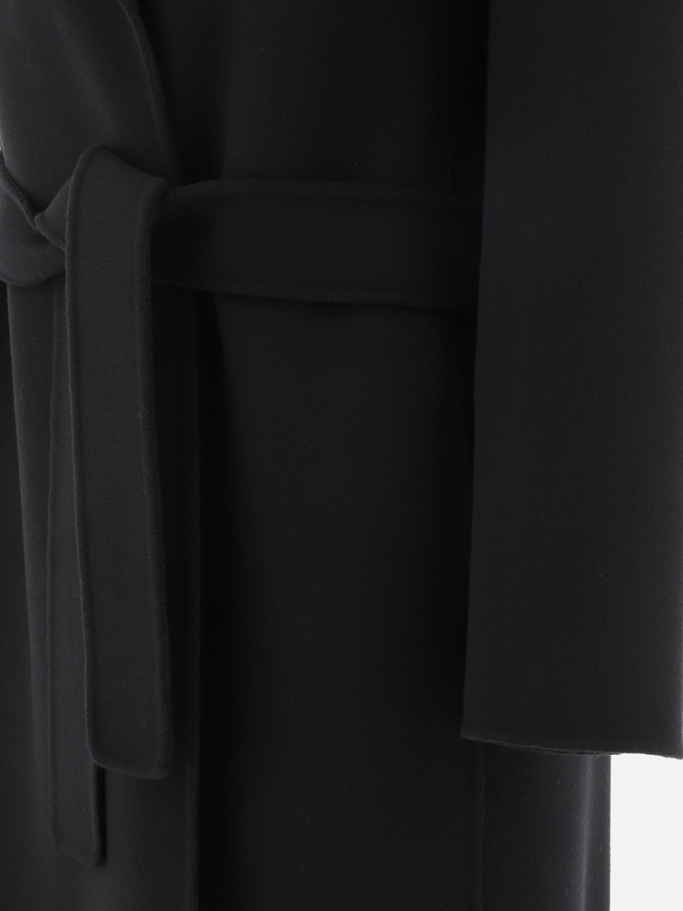 Max Mara S "Poldo" wool belted coat Black